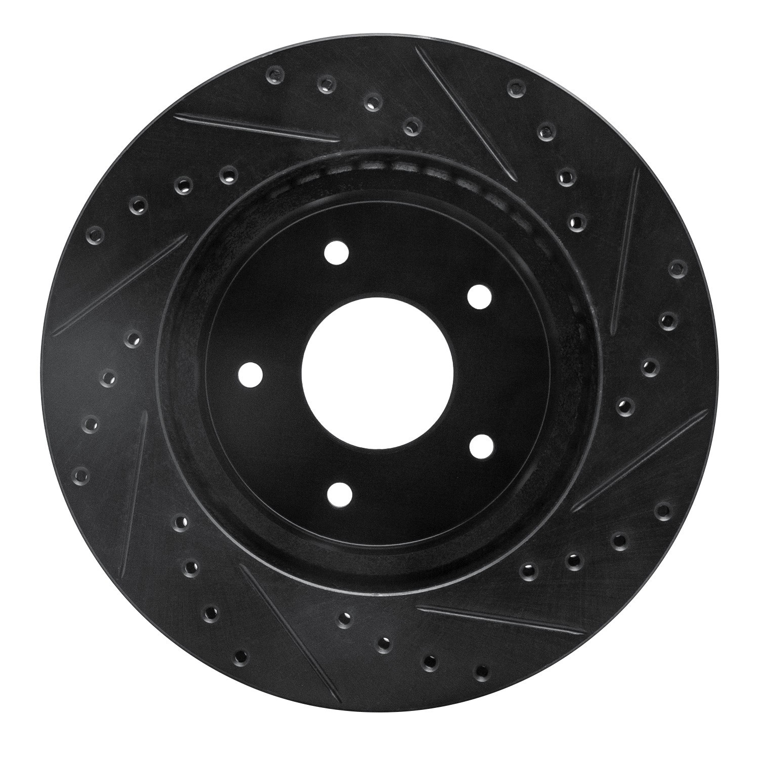 DYN 633-47011L DFC Brake Rotor - Drilled and Slotted - Black - Image 2