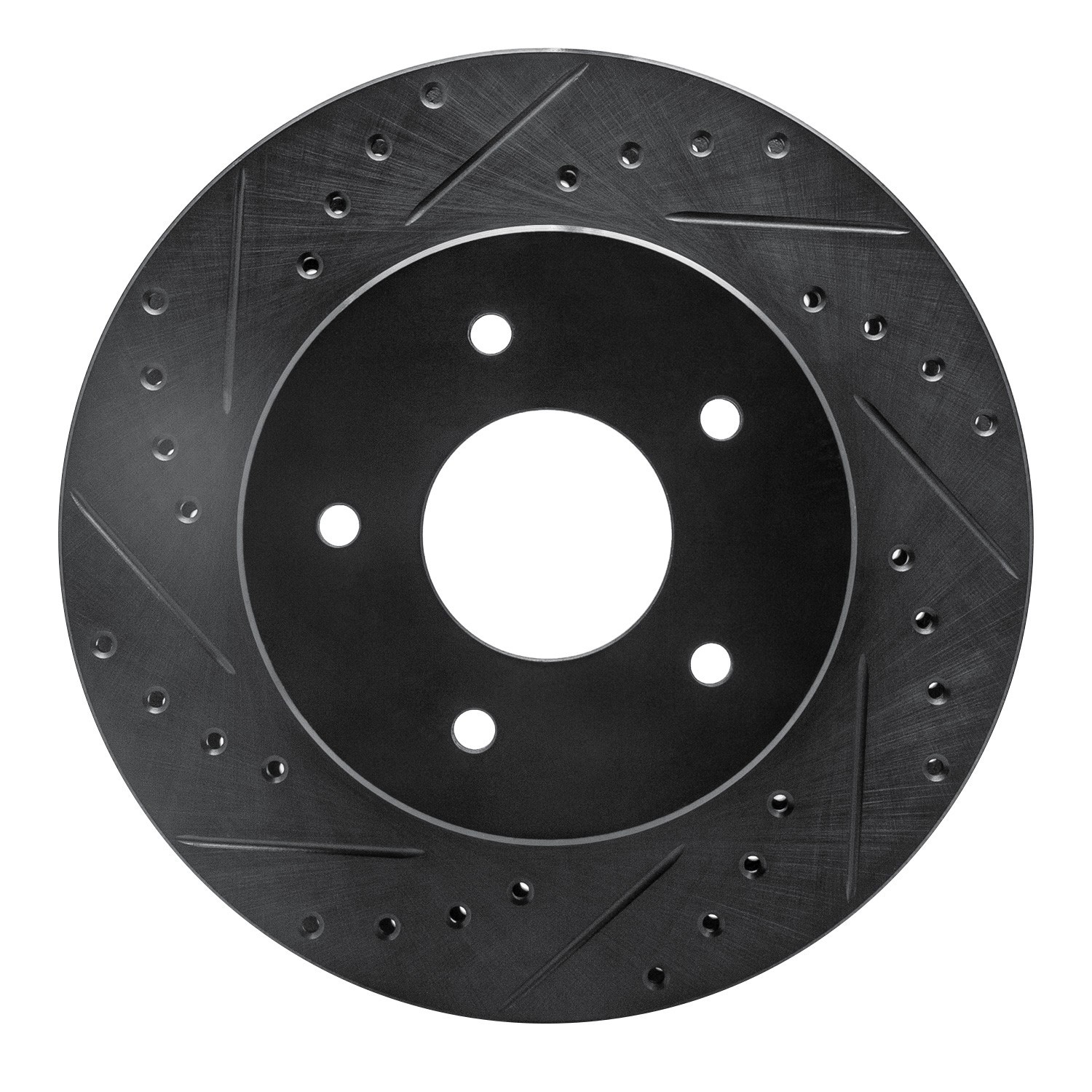 DYN 633-47011L DFC Brake Rotor - Drilled and Slotted - Black - Image 3