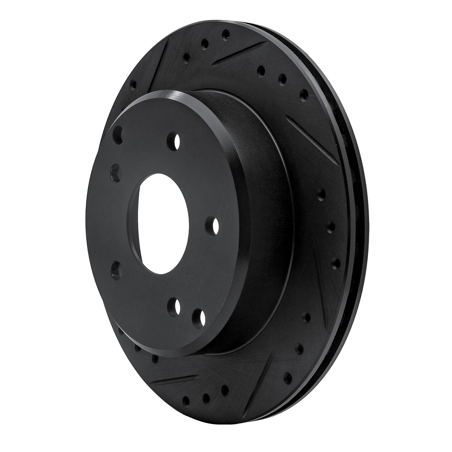 DYN 633-47016L DFC Brake Rotor - Drilled and Slotted - Black