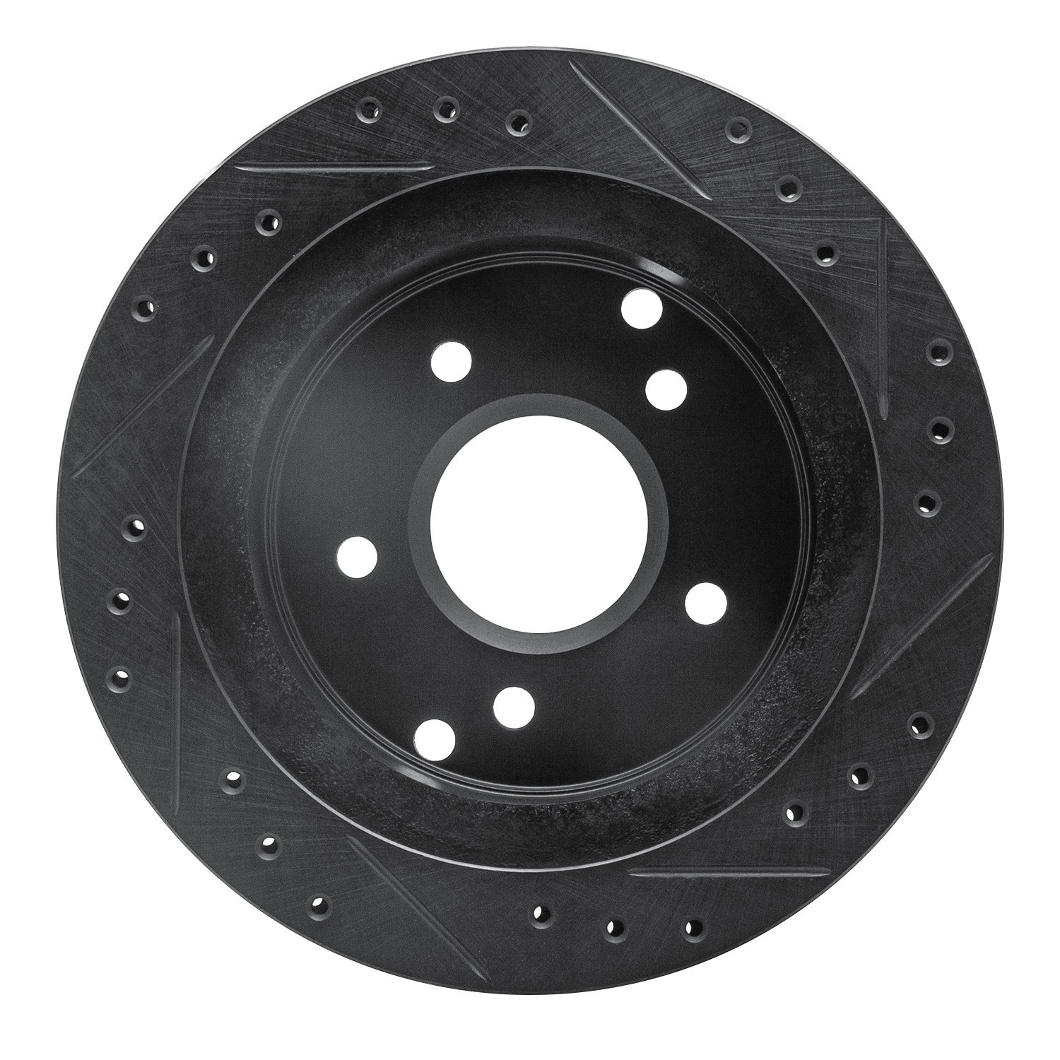 DYN 633-47016L DFC Brake Rotor - Drilled and Slotted - Black - Image 2