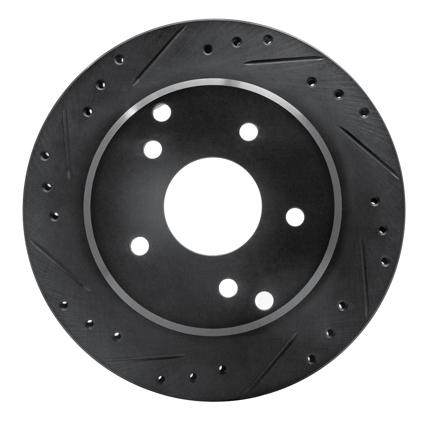 DYN 633-47016L DFC Brake Rotor - Drilled and Slotted - Black - Image 3