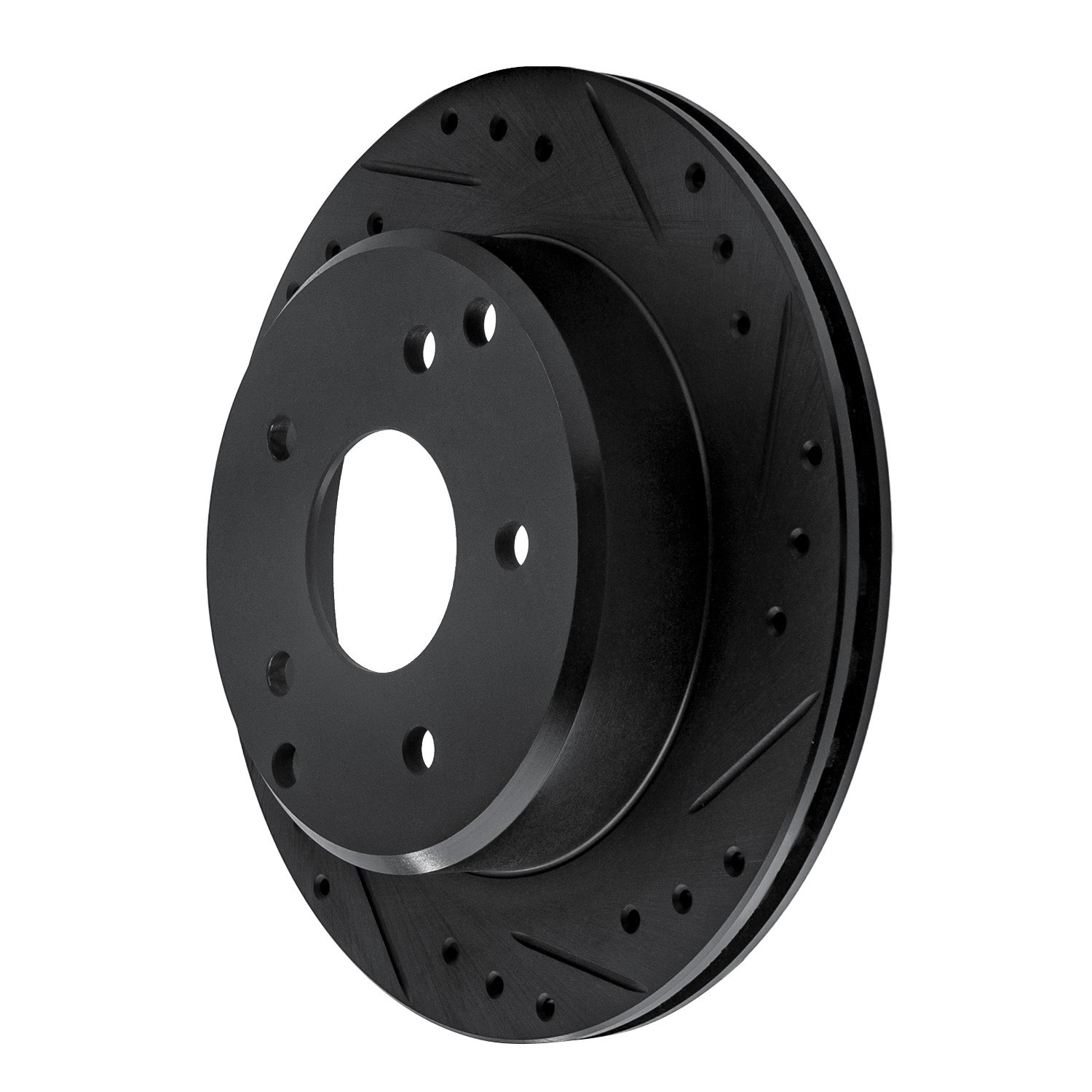 DYN 633-47016R DFC Brake Rotor - Drilled and Slotted - Black