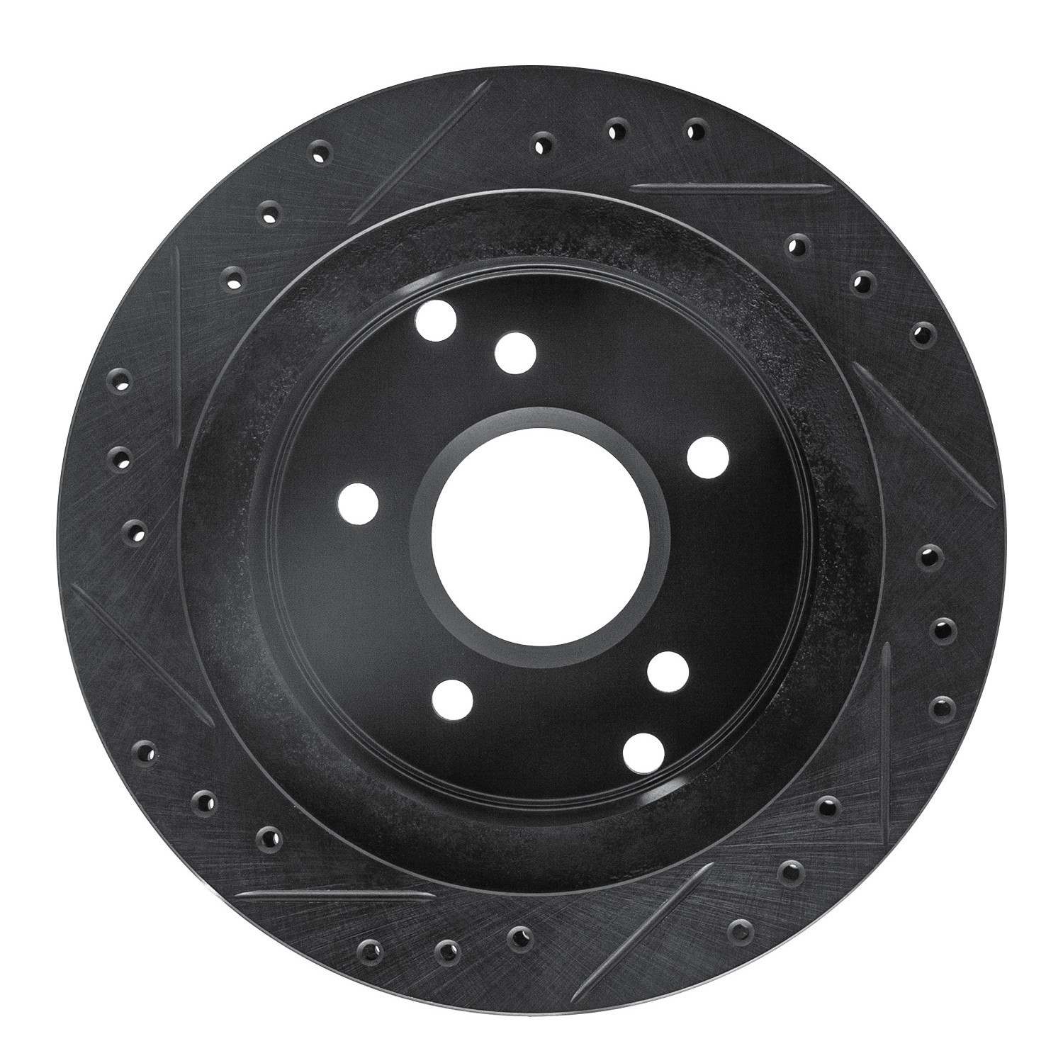 DYN 633-47016R DFC Brake Rotor - Drilled and Slotted - Black - Image 2