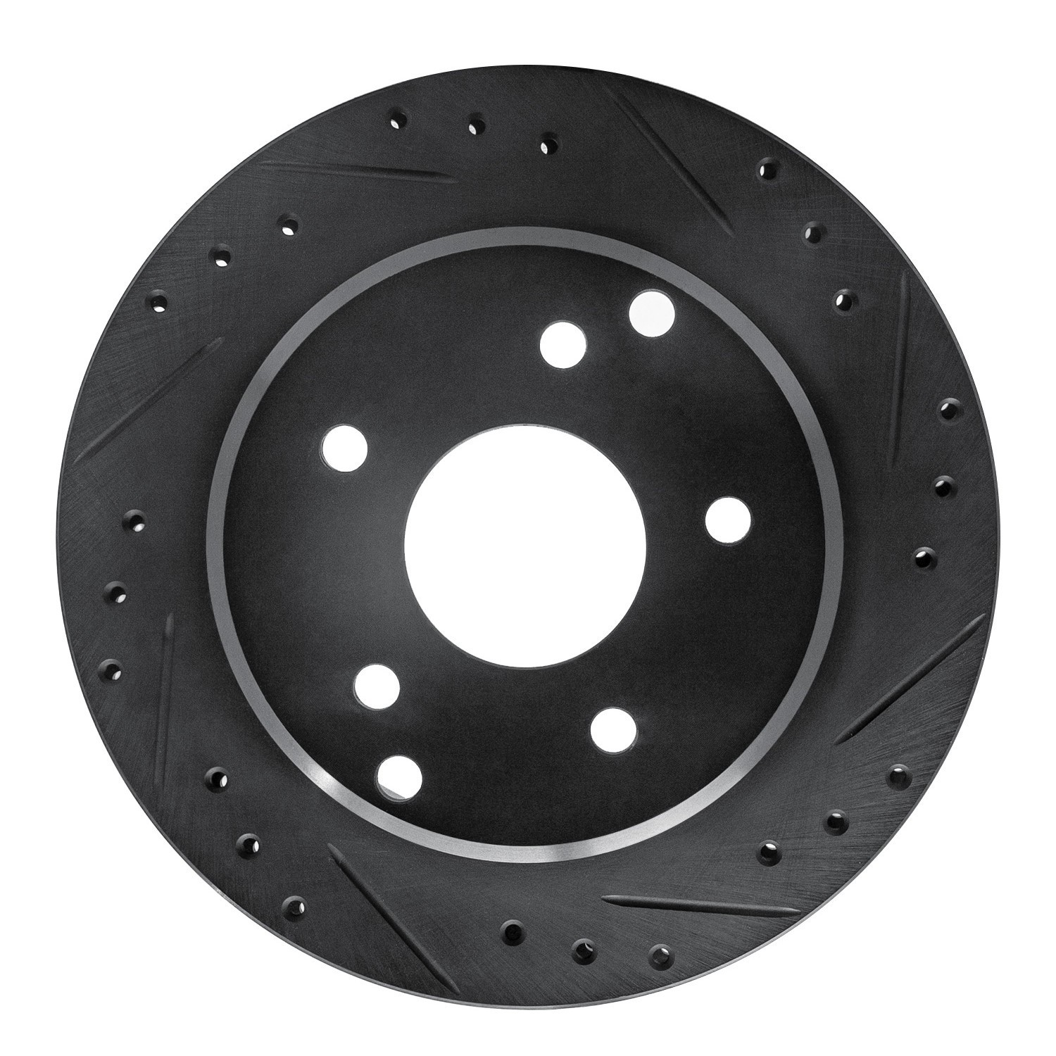 DYN 633-47016R DFC Brake Rotor - Drilled and Slotted - Black - Image 3