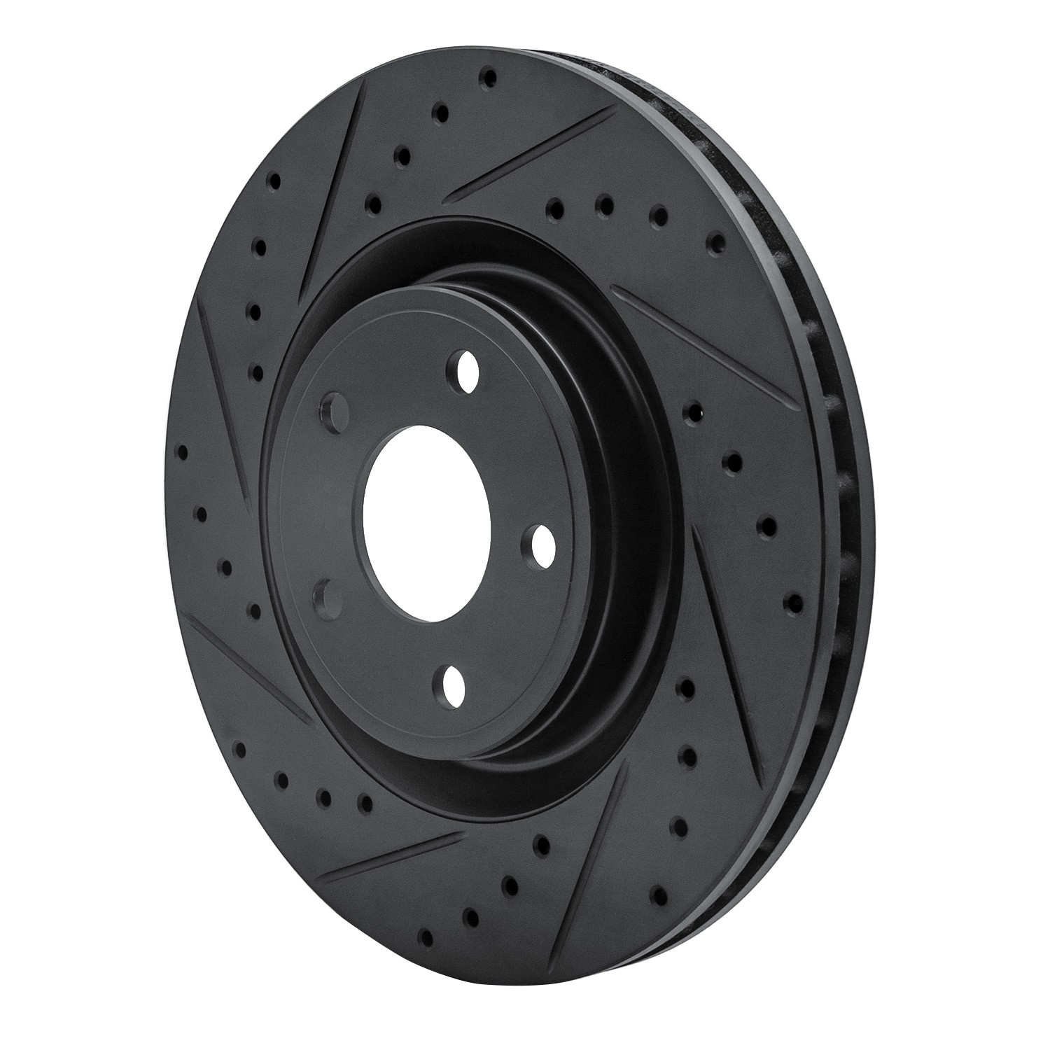 DYN 633-47037L DFC Brake Rotor - Drilled and Slotted - Black