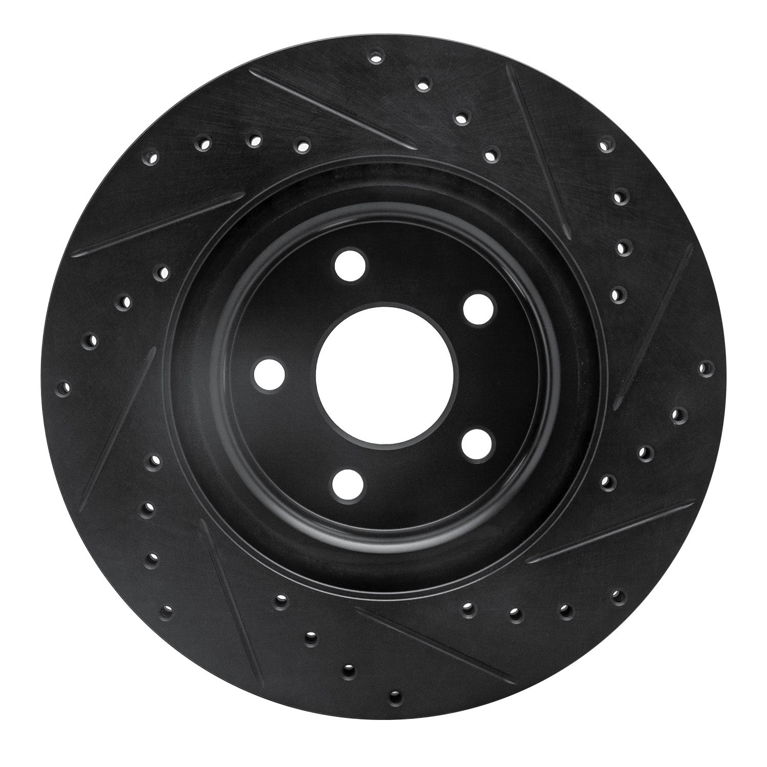 DYN 633-47037L DFC Brake Rotor - Drilled and Slotted - Black - Image 2