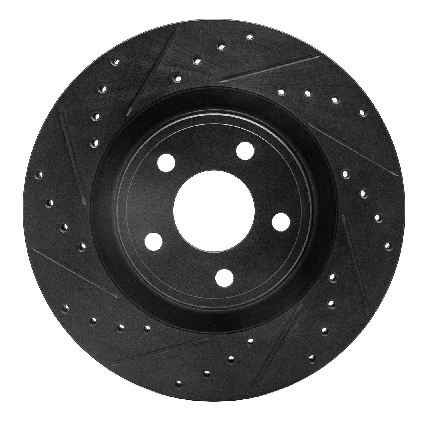 DYN 633-47037L DFC Brake Rotor - Drilled and Slotted - Black - Image 3