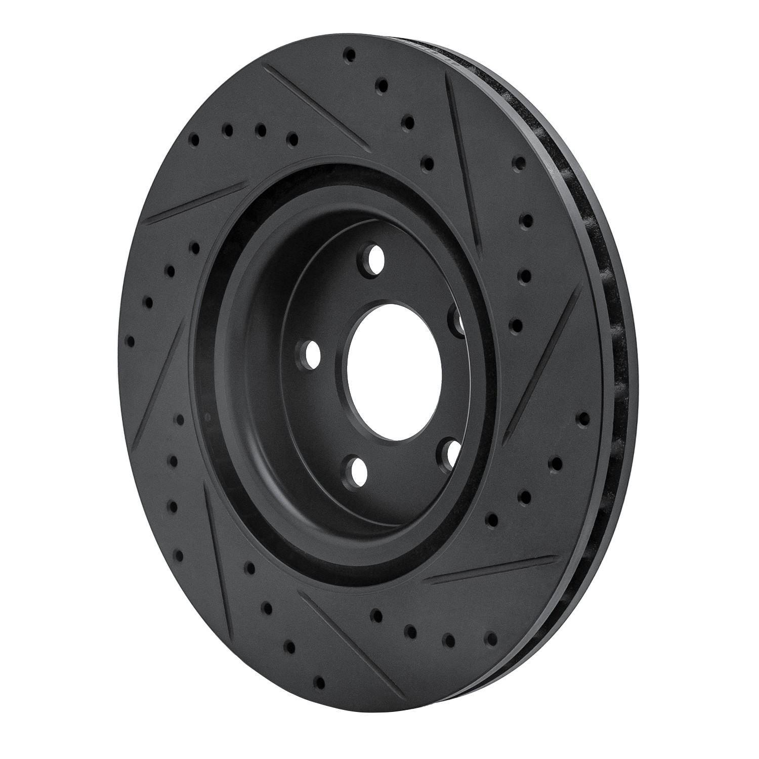 DYN 633-47037L DFC Brake Rotor - Drilled and Slotted - Black - Image 5