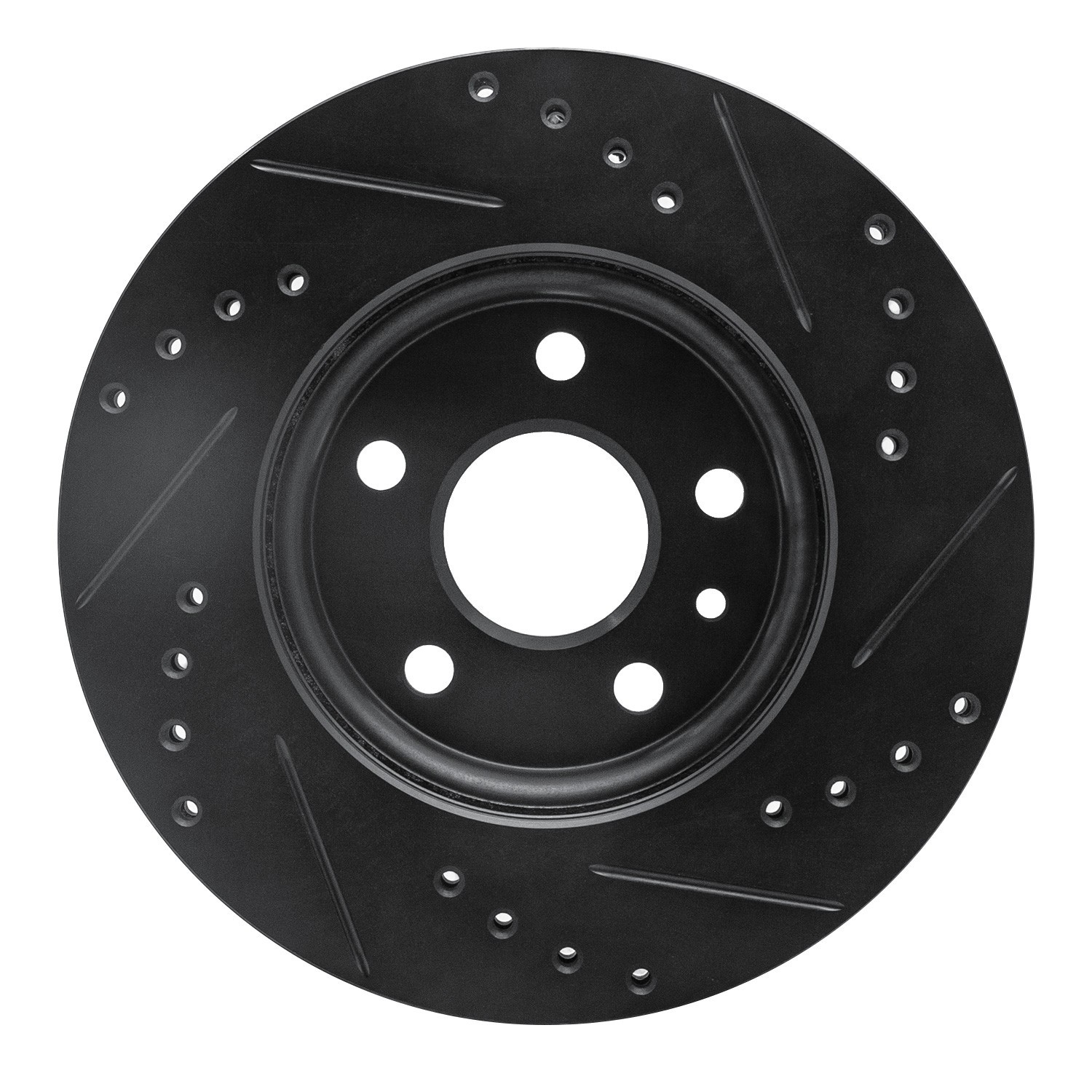 DYN 633-47043L DFC Brake Rotor - Drilled and Slotted - Black - Image 2