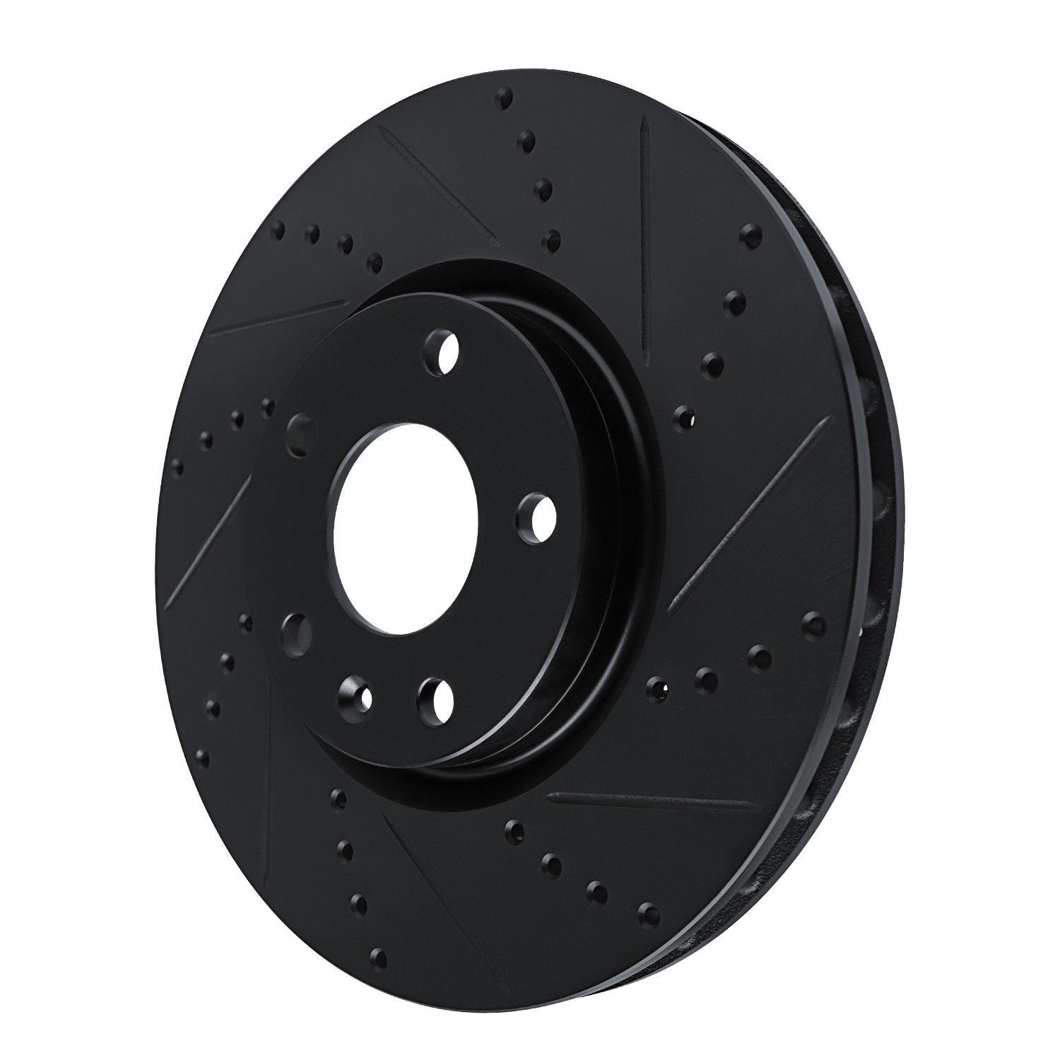DYN 633-47050R DFC Brake Rotor - Drilled and Slotted - Black