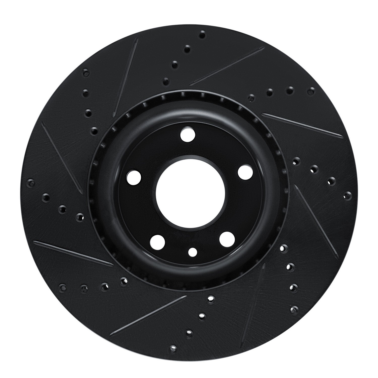DYN 633-47050R DFC Brake Rotor - Drilled and Slotted - Black - Image 2
