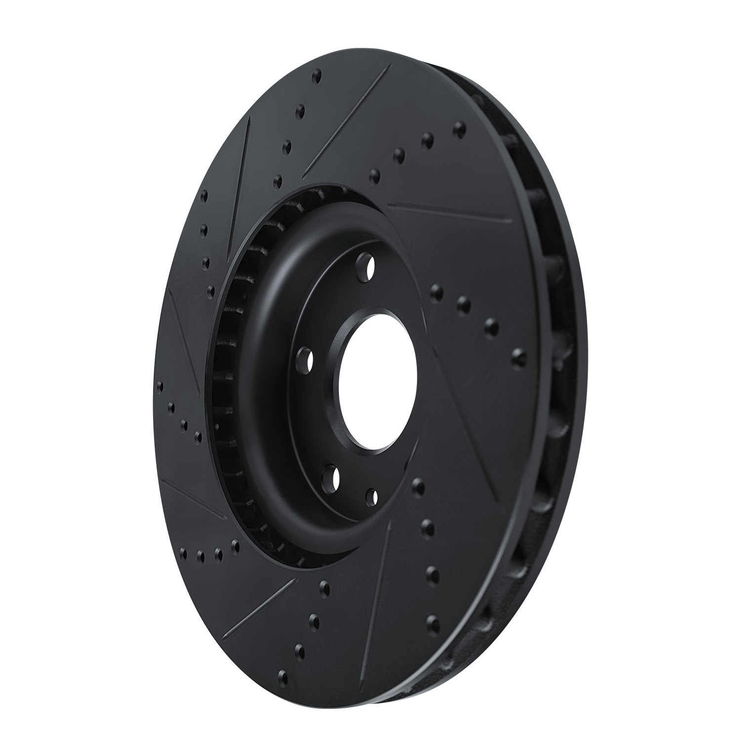 DYN 633-47050R DFC Brake Rotor - Drilled and Slotted - Black - Image 5
