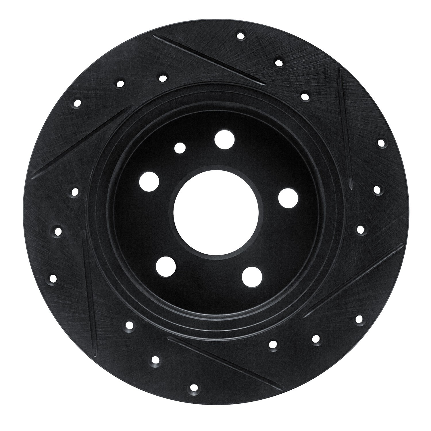 DYN 633-47052L DFC Brake Rotor - Drilled and Slotted - Black - Image 2