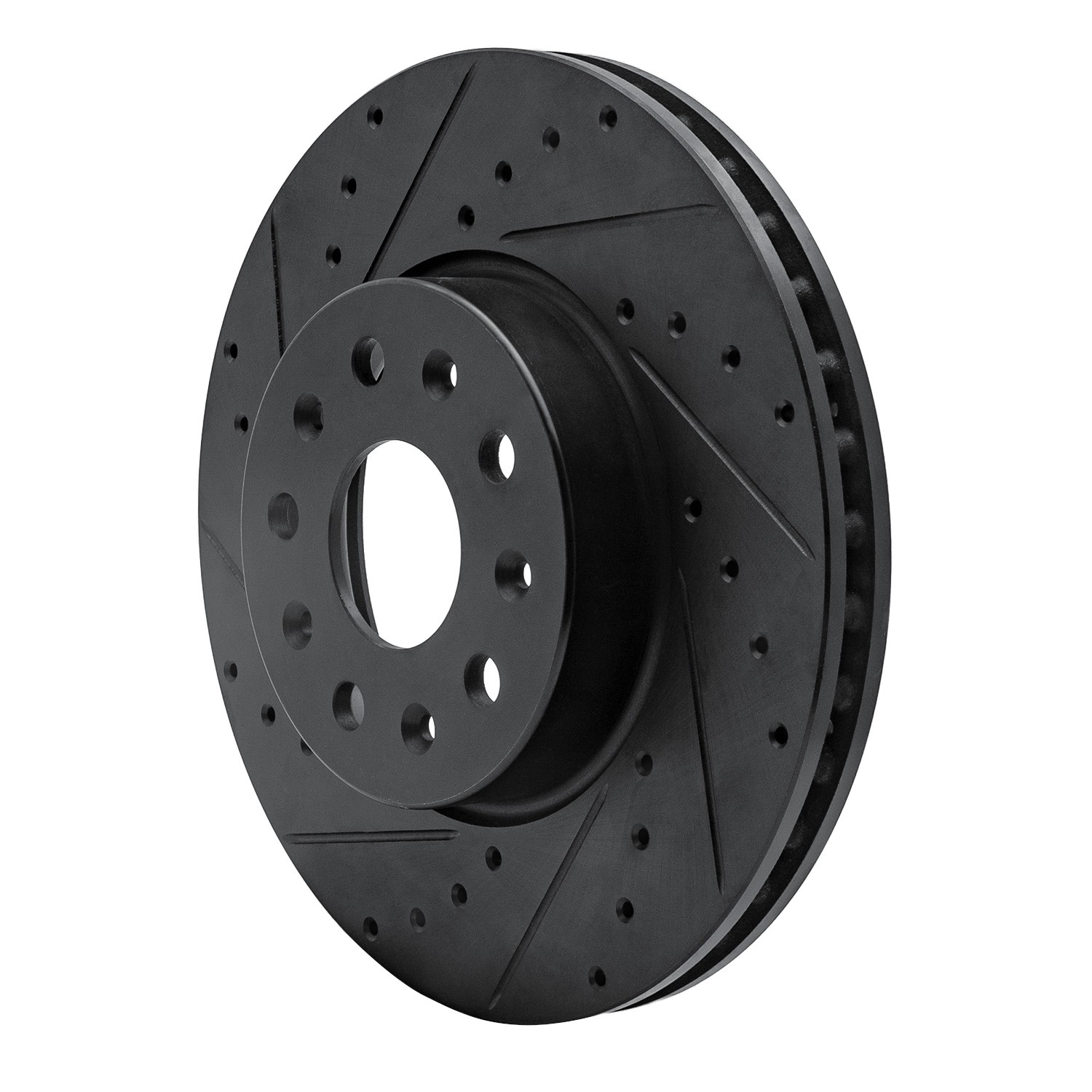 DYN 633-47055L DFC Brake Rotor - Drilled and Slotted - Black