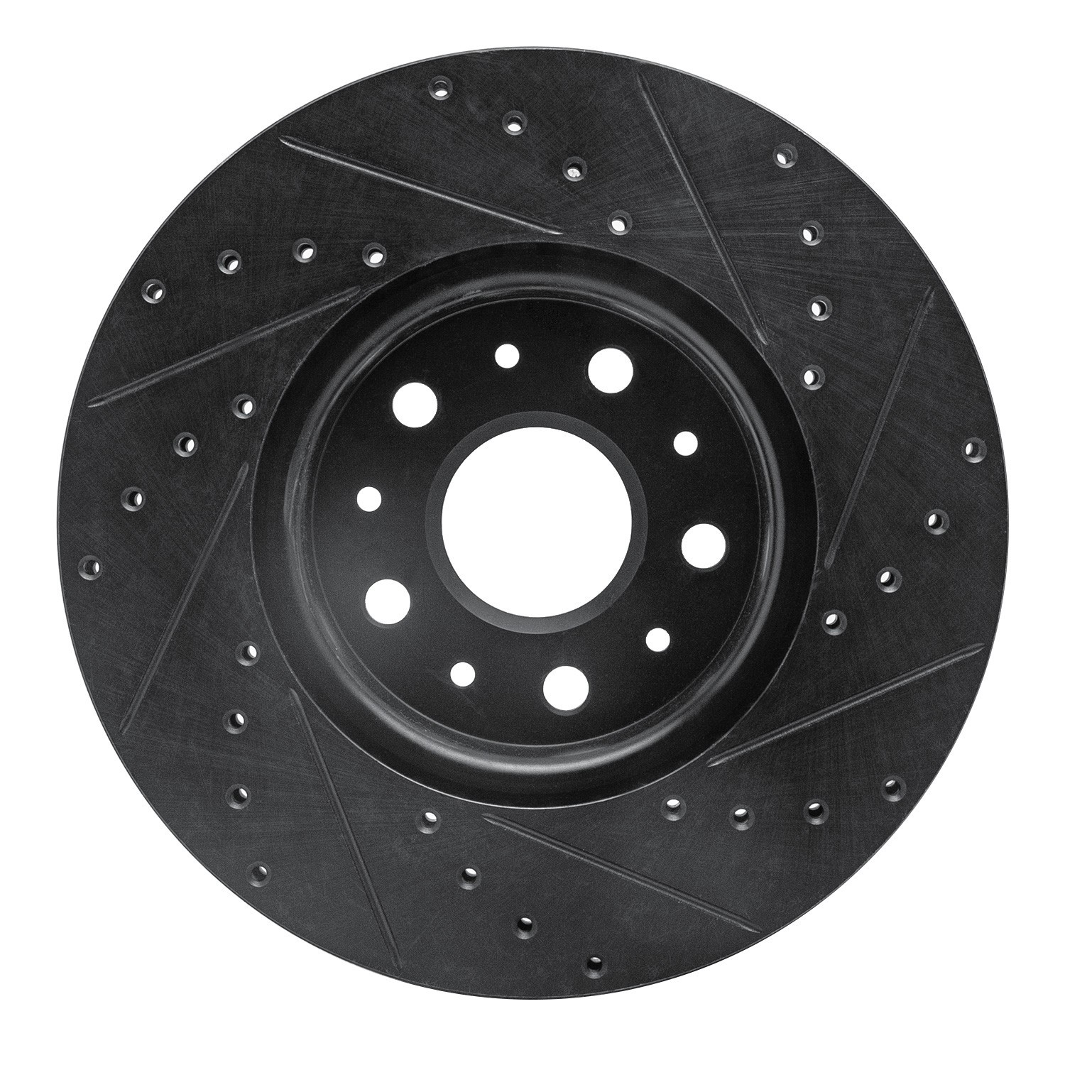 DYN 633-47055L DFC Brake Rotor - Drilled and Slotted - Black - Image 2