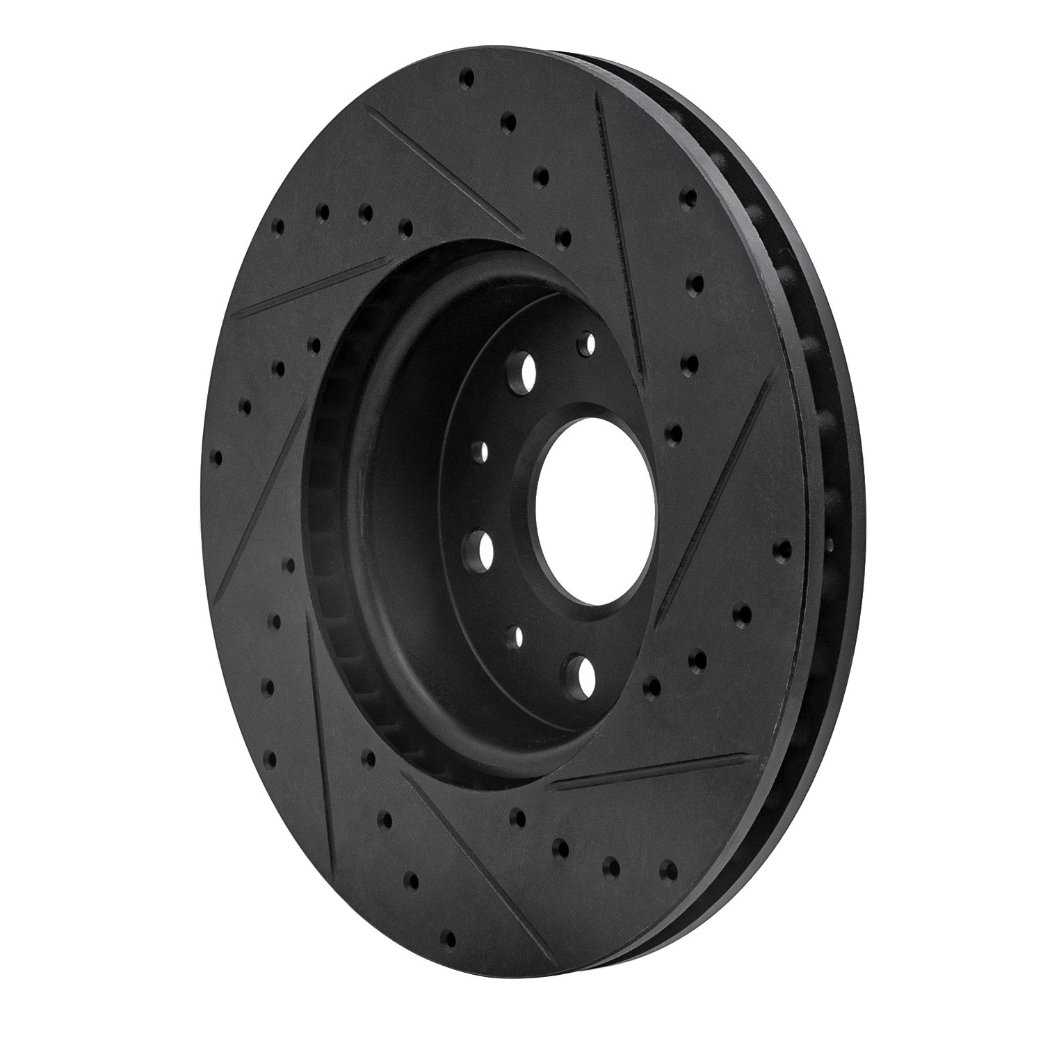 DYN 633-47055L DFC Brake Rotor - Drilled and Slotted - Black - Image 5