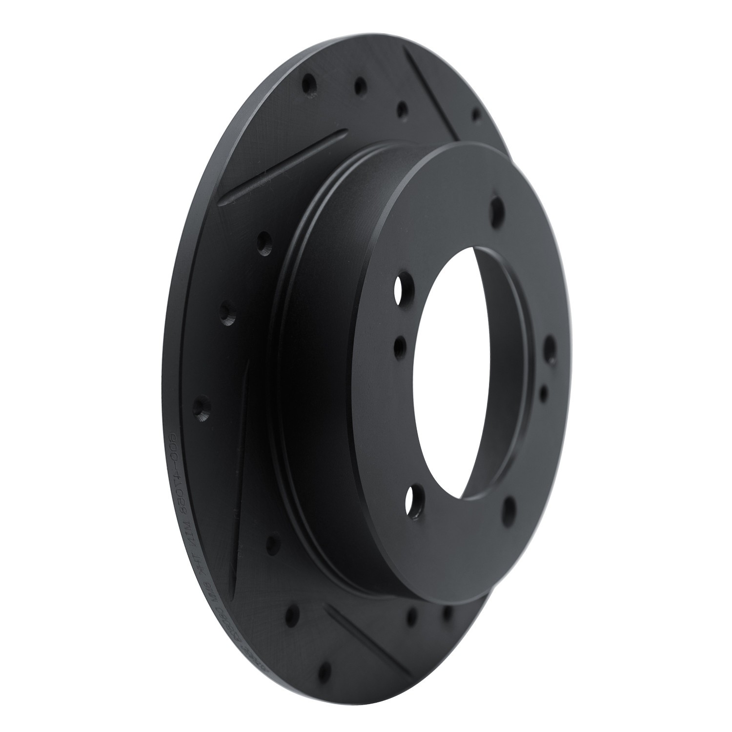 DYN 633-47058R DFC Brake Rotor - Drilled and Slotted - Black