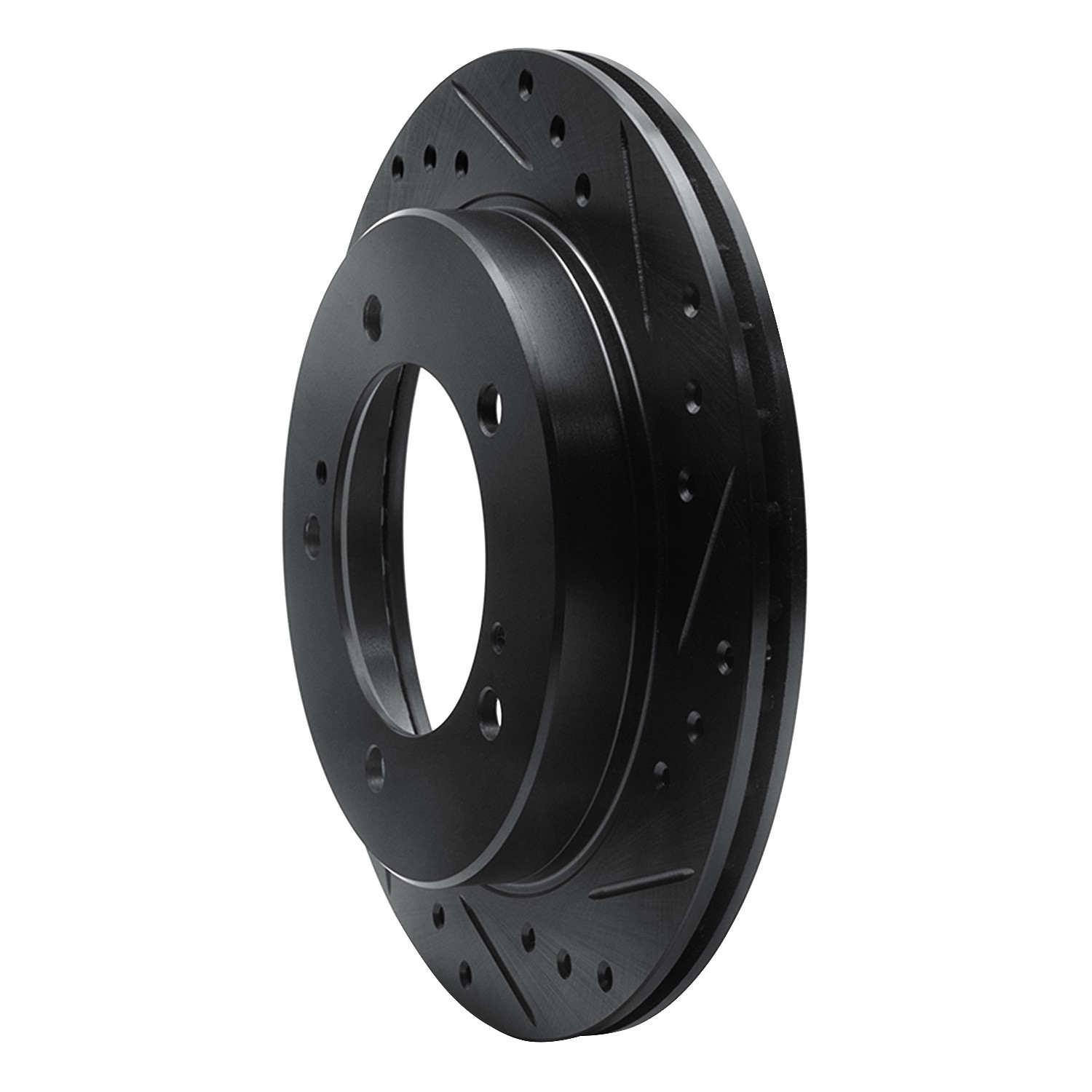 DYN 633-47059R DFC Brake Rotor - Drilled and Slotted - Black