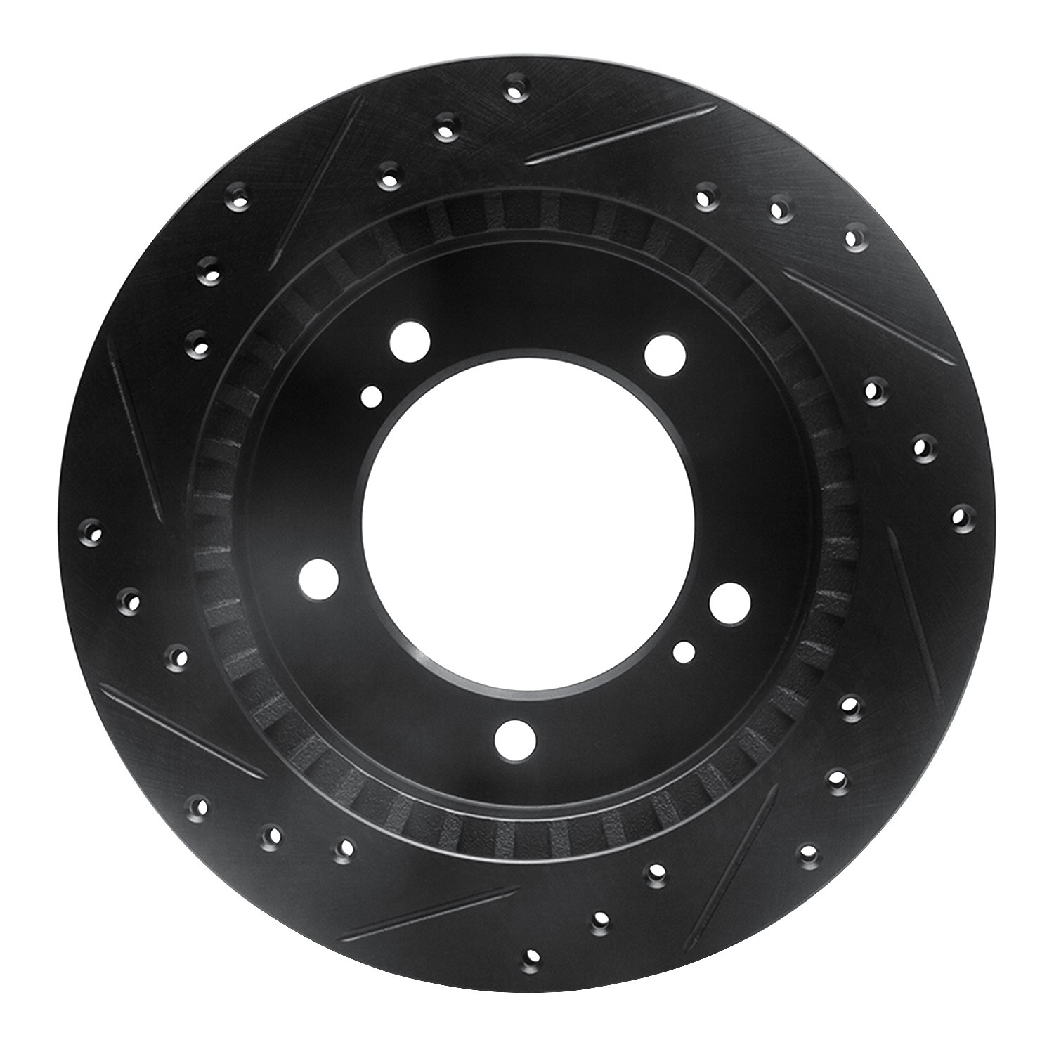 DYN 633-47059R DFC Brake Rotor - Drilled and Slotted - Black - Image 2