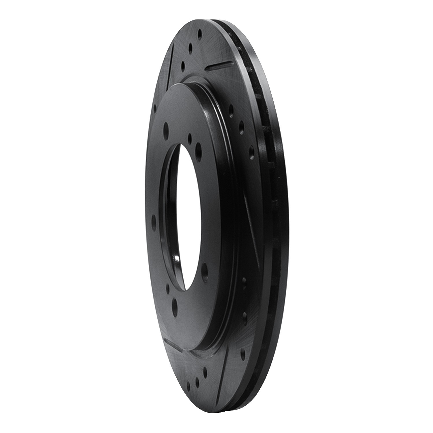 DYN 633-47060L DFC Brake Rotor - Drilled and Slotted - Black