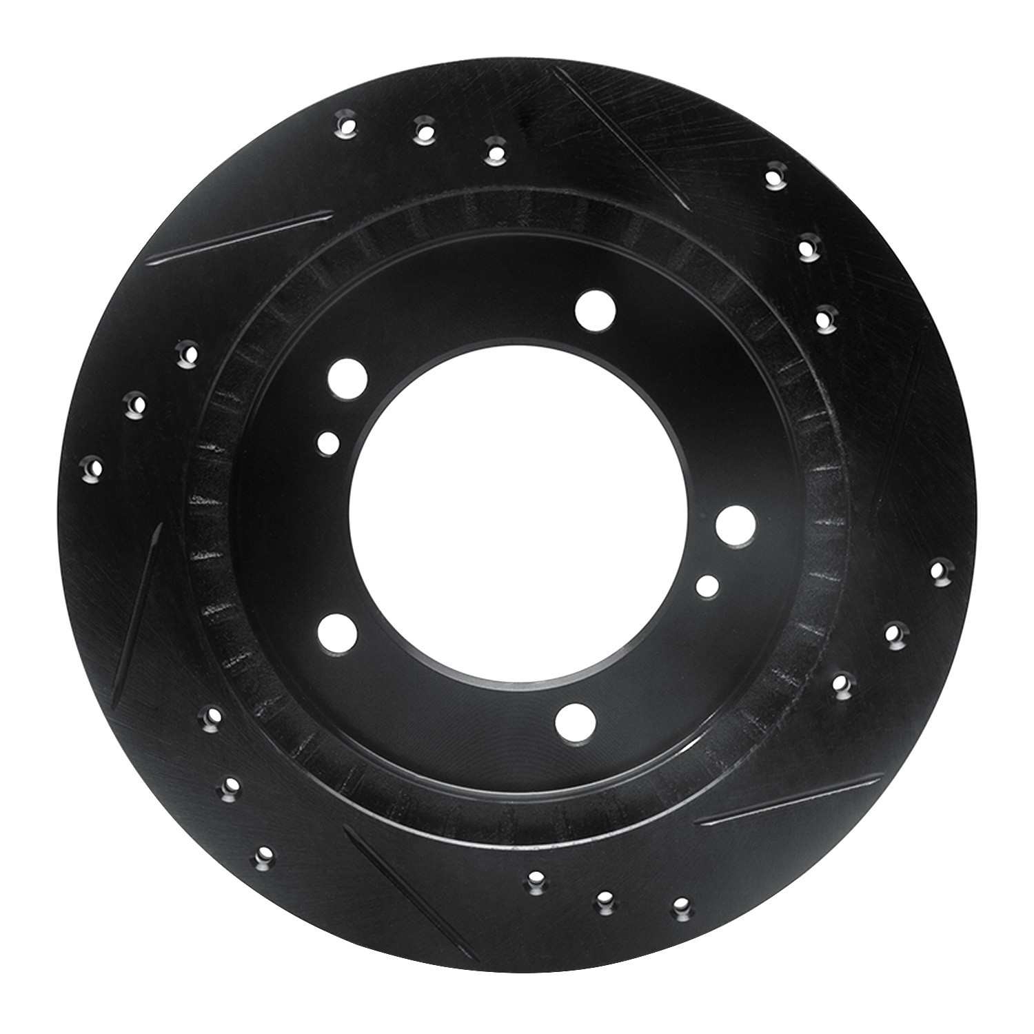 DYN 633-47060L DFC Brake Rotor - Drilled and Slotted - Black - Image 2