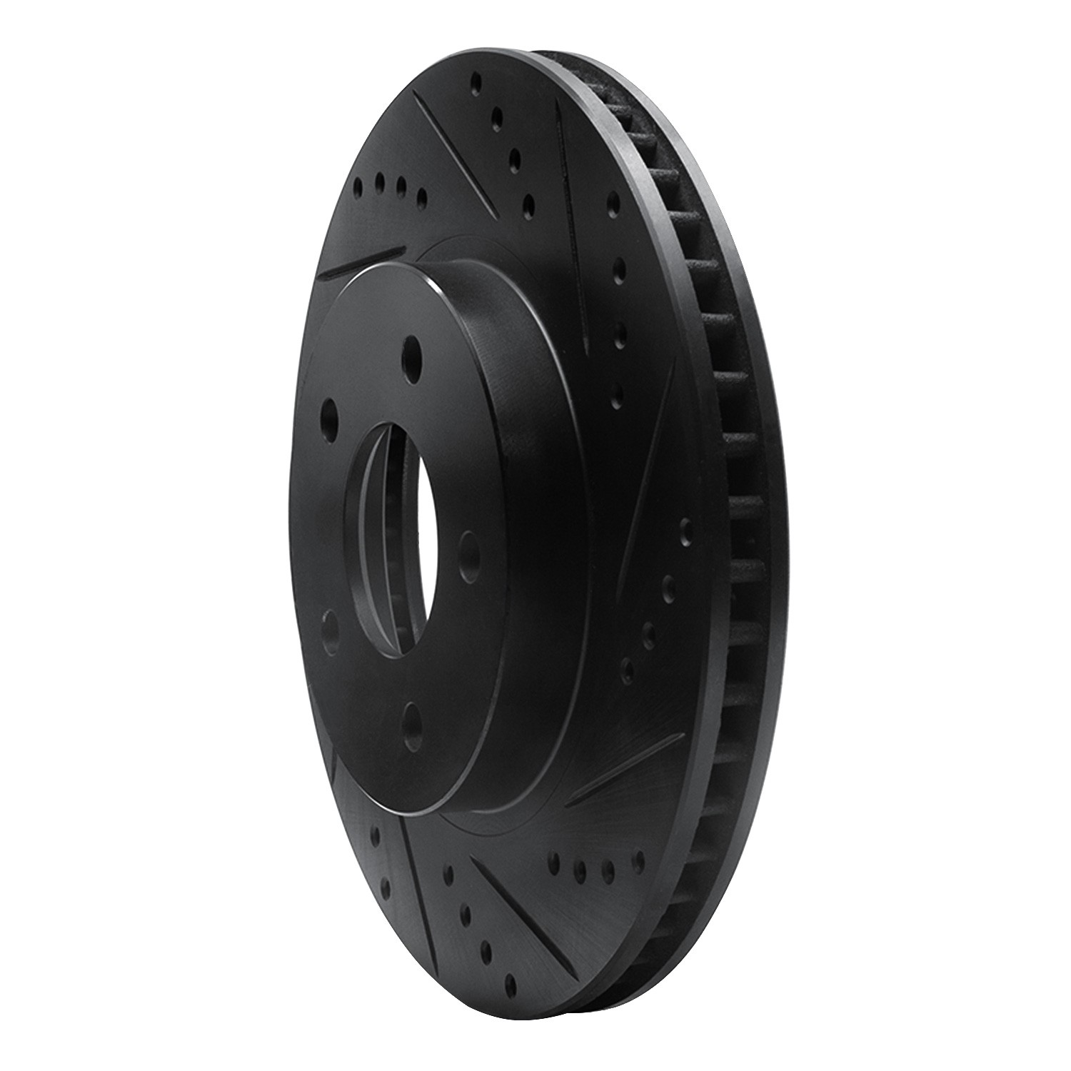 DYN 633-47063R DFC Brake Rotor - Drilled and Slotted - Black