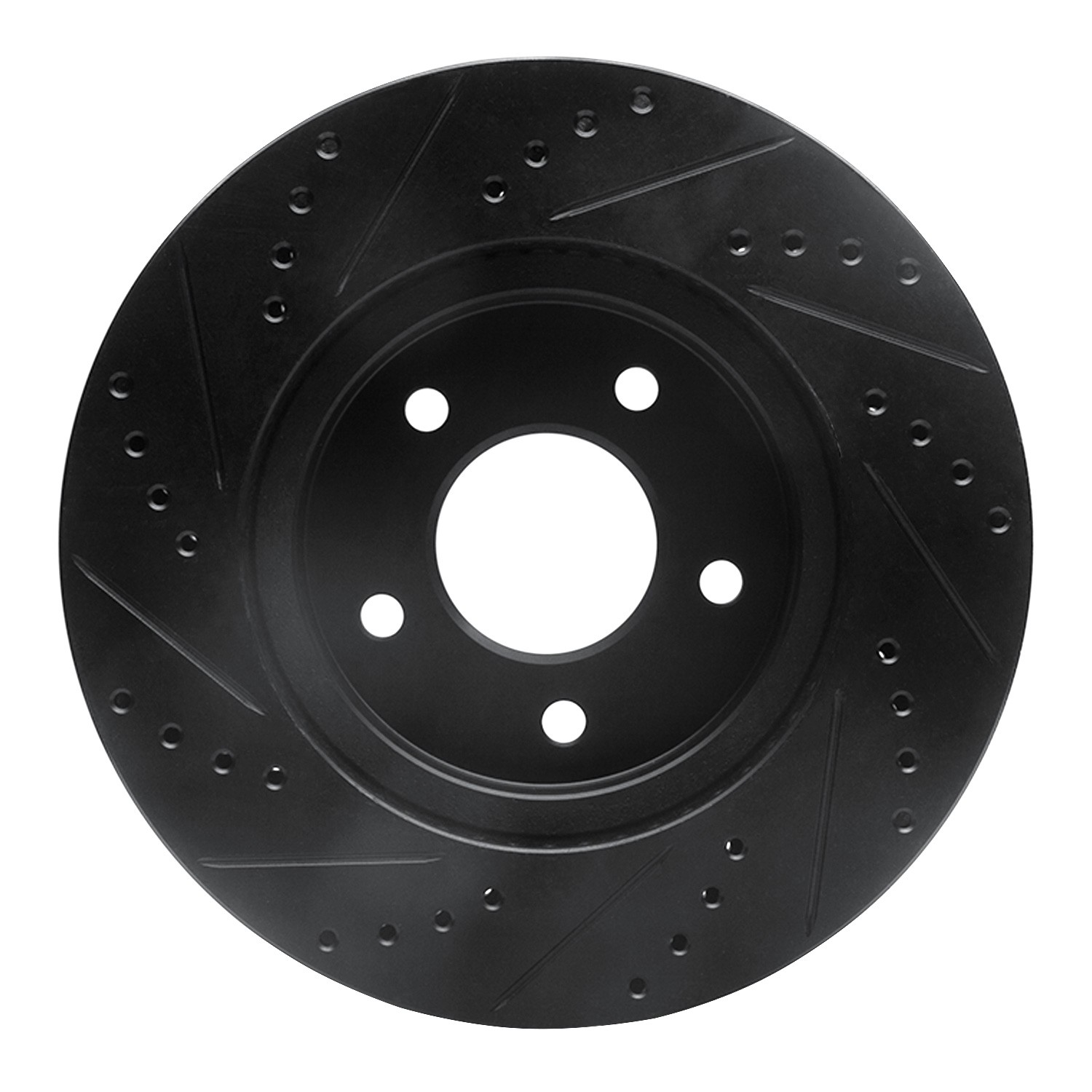 DYN 633-47063R DFC Brake Rotor - Drilled and Slotted - Black - Image 2