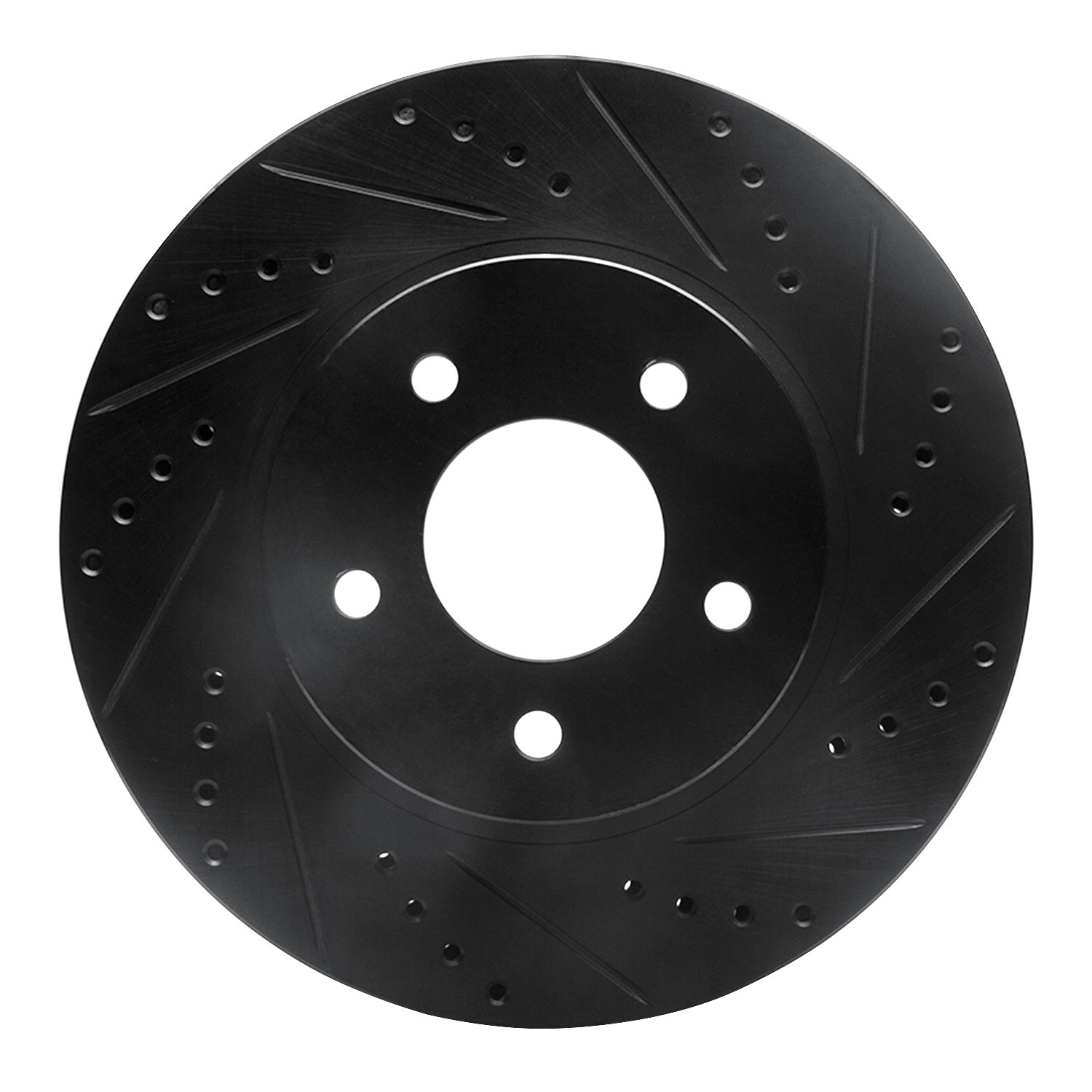 DYN 633-47063R DFC Brake Rotor - Drilled and Slotted - Black - Image 3