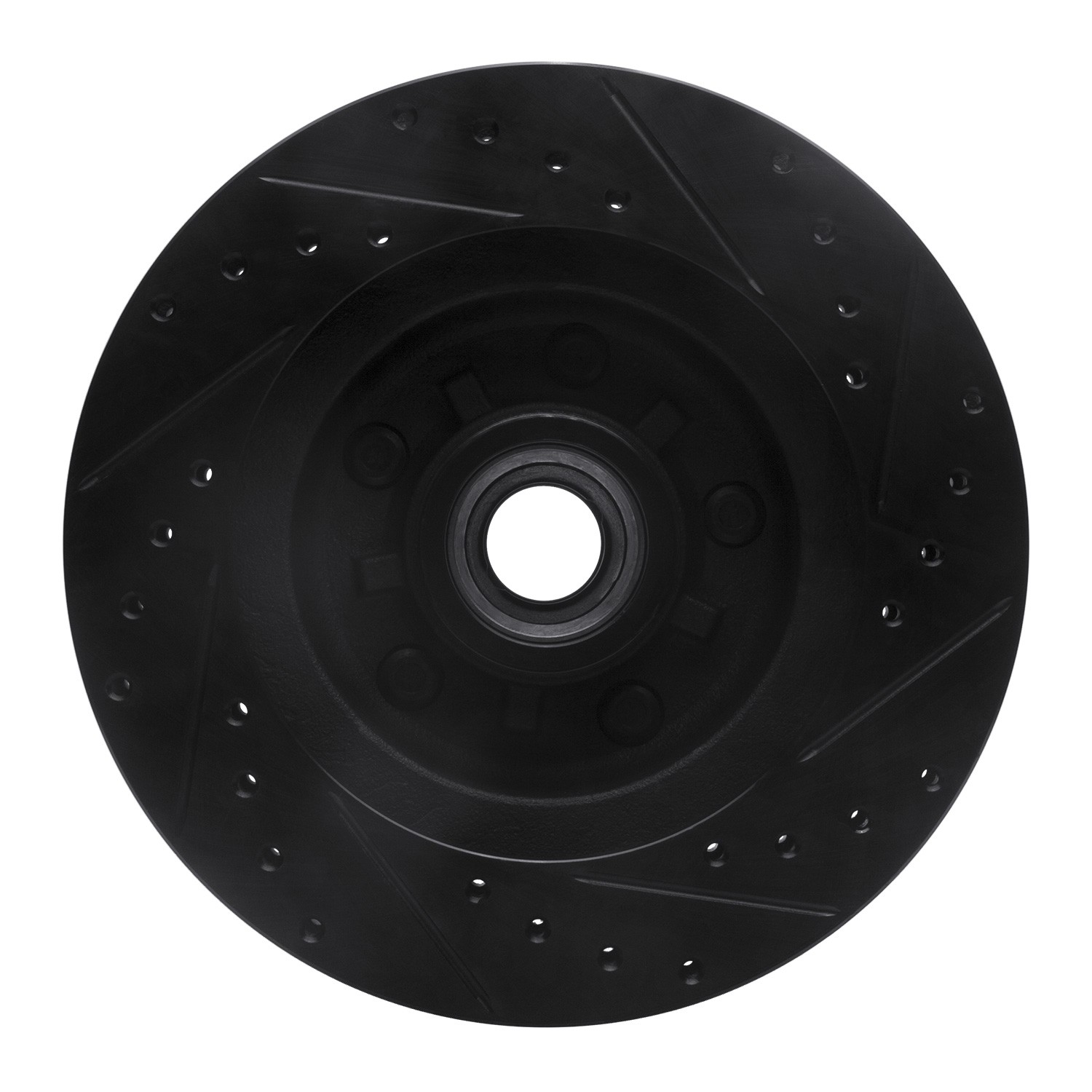 DYN 633-47065L DFC Brake Rotor - Drilled and Slotted - Black - Image 2