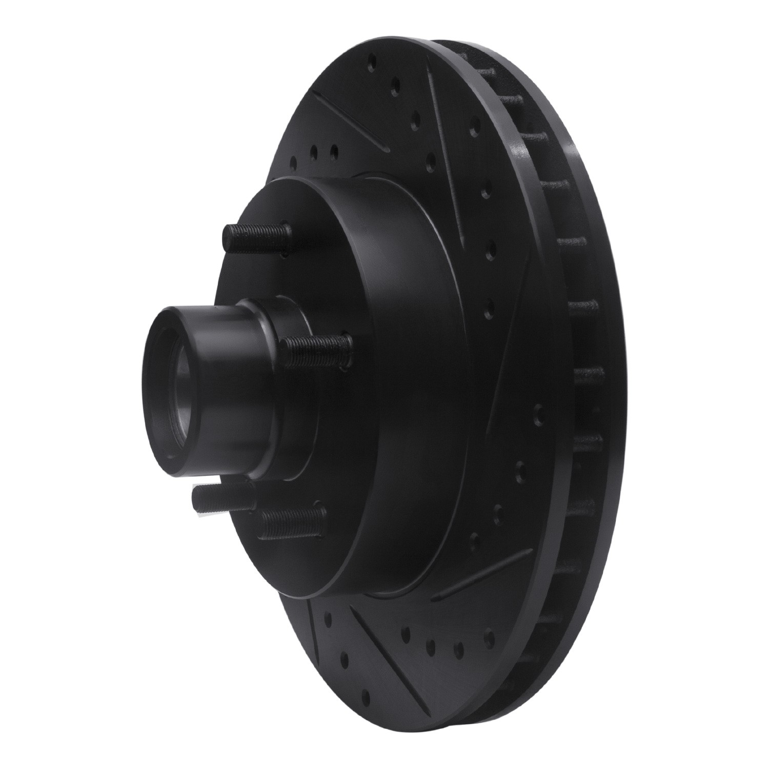 DYN 633-47065R DFC Brake Rotor - Drilled and Slotted - Black