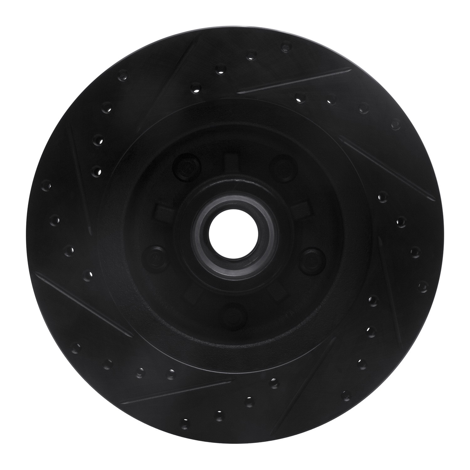 DYN 633-47065R DFC Brake Rotor - Drilled and Slotted - Black - Image 2