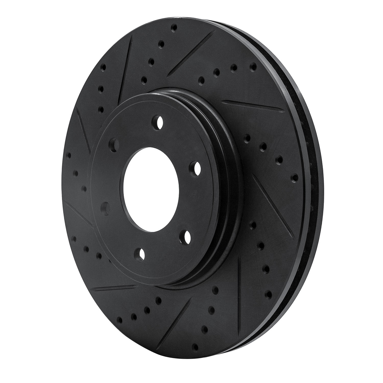 DYN 633-47069L DFC Brake Rotor - Drilled and Slotted - Black