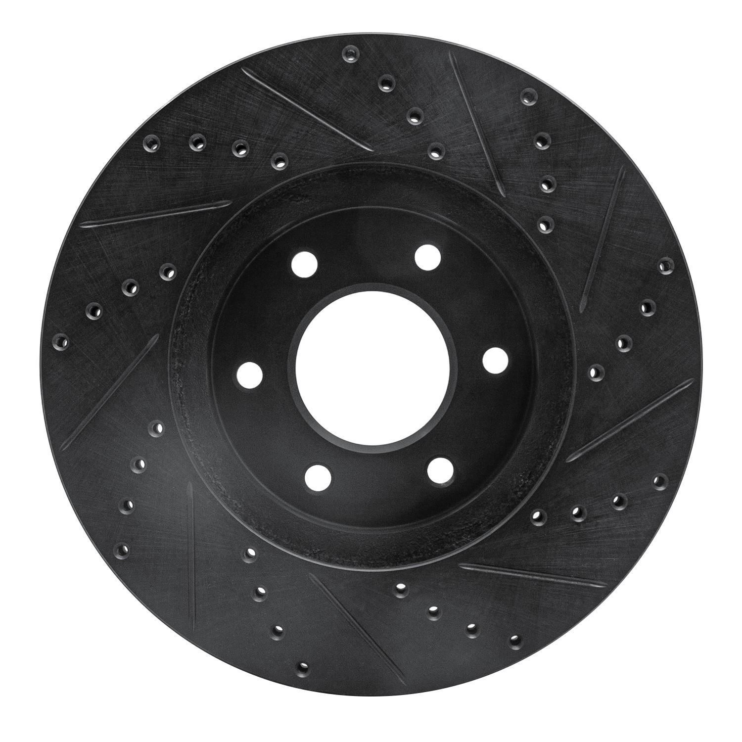 DYN 633-47069L DFC Brake Rotor - Drilled and Slotted - Black - Image 2