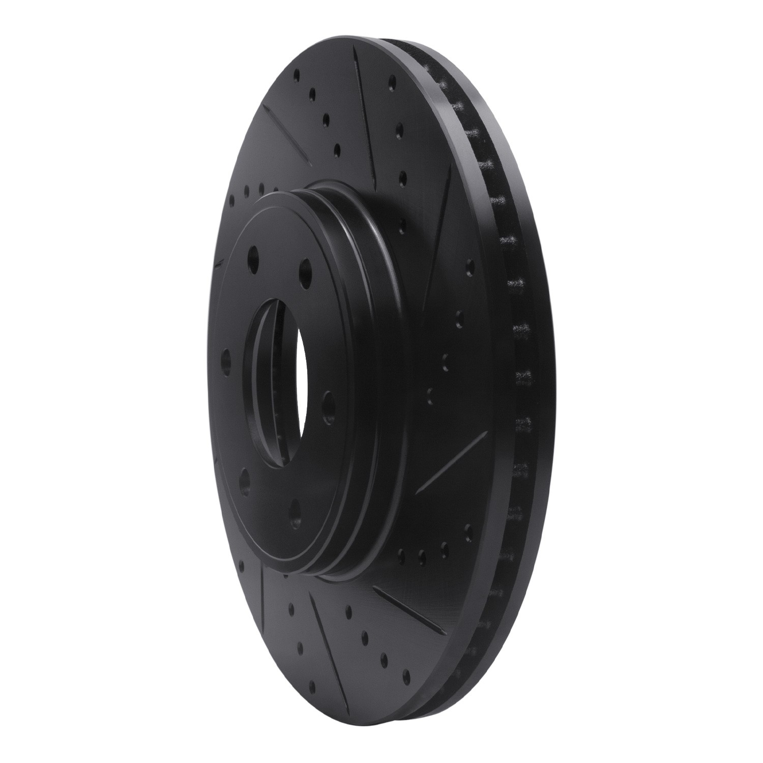 DYN 633-47069R DFC Brake Rotor - Drilled and Slotted - Black