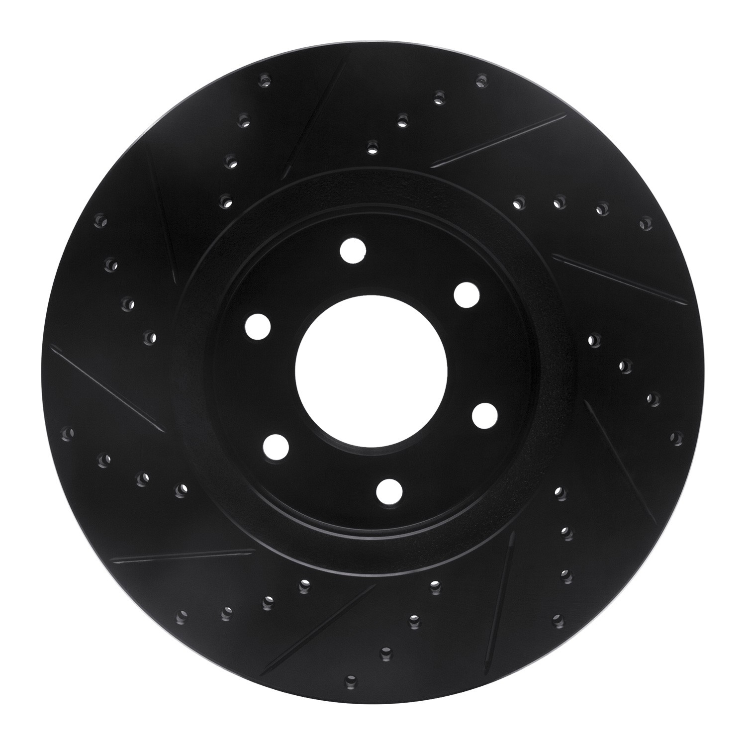 DYN 633-47069R DFC Brake Rotor - Drilled and Slotted - Black - Image 2