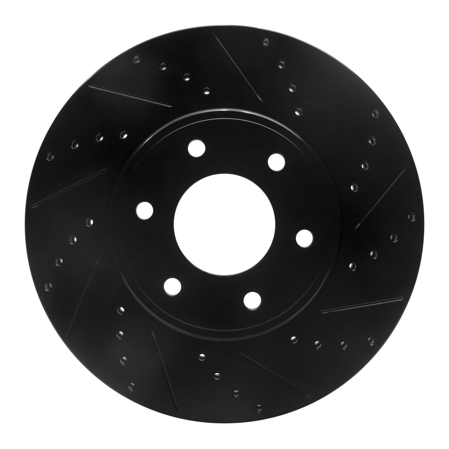 DYN 633-47069R DFC Brake Rotor - Drilled and Slotted - Black - Image 3