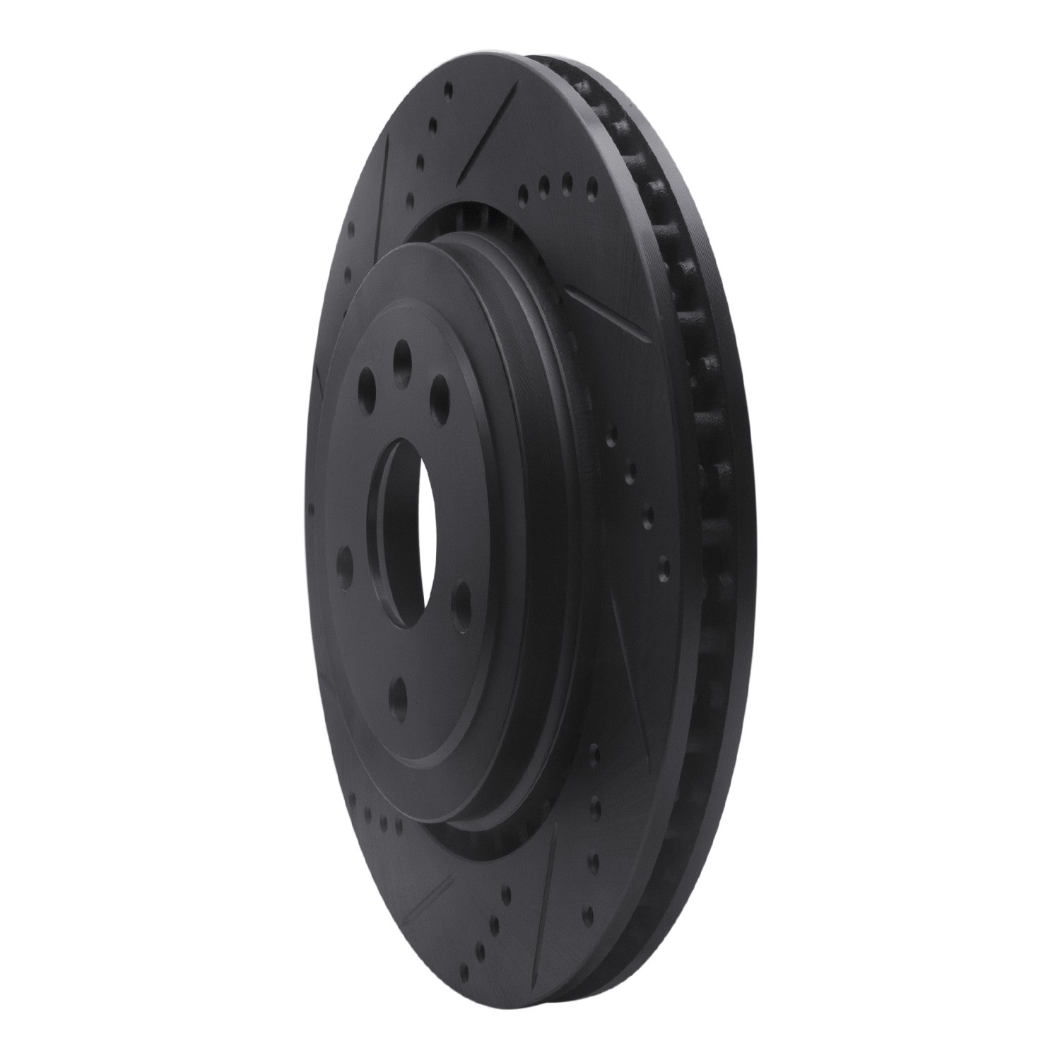 DYN 633-47074L DFC Brake Rotor - Drilled and Slotted - Black