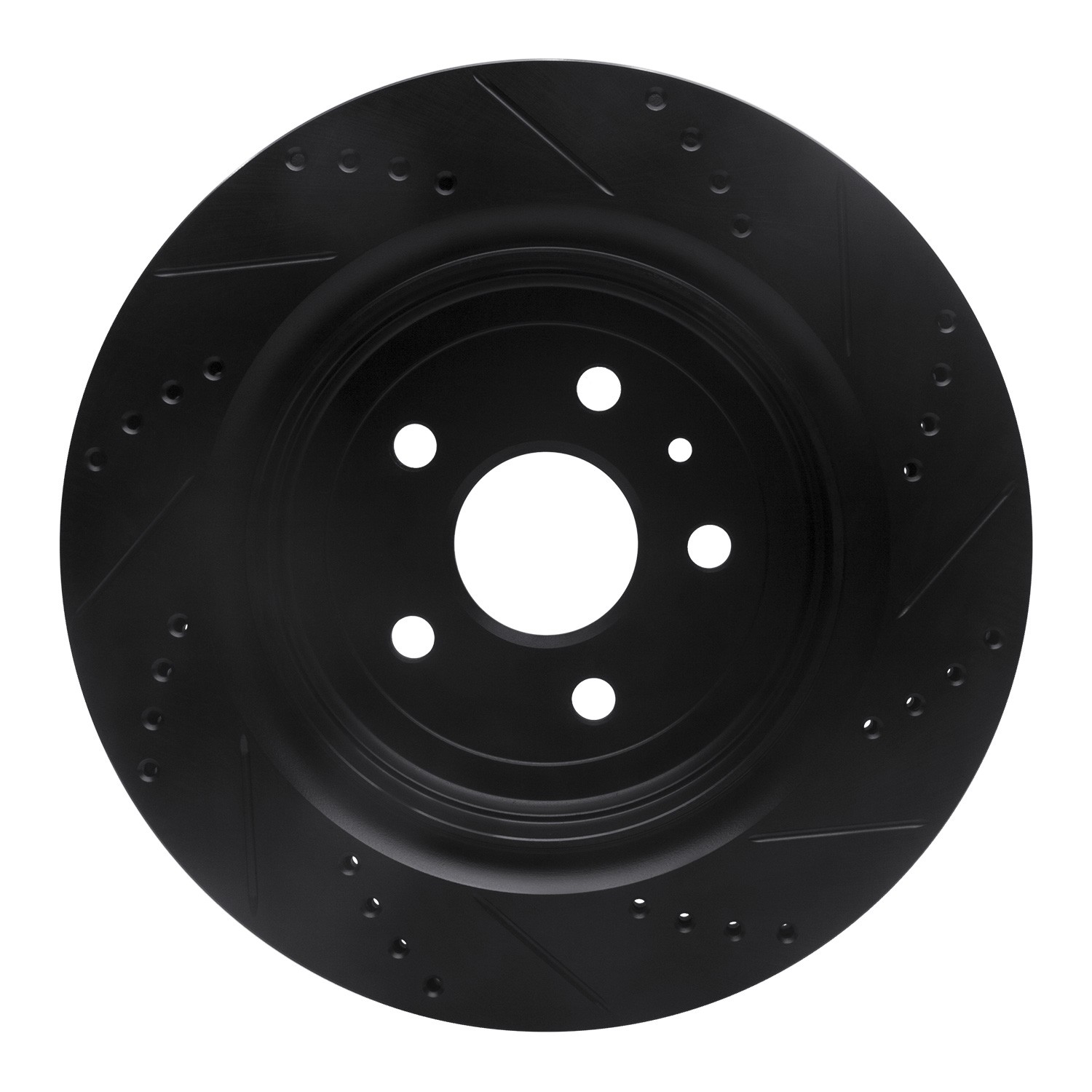 DYN 633-47074L DFC Brake Rotor - Drilled and Slotted - Black - Image 2