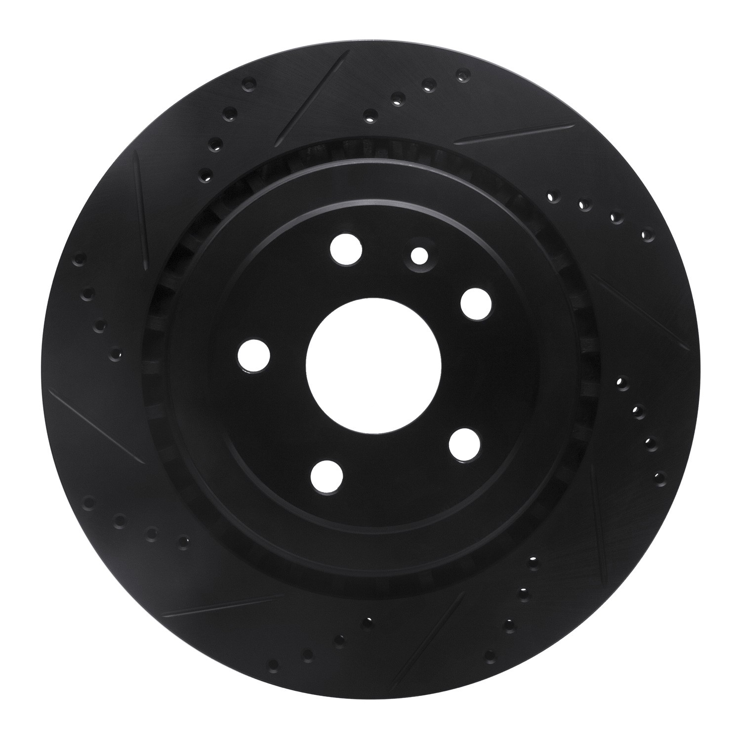 DYN 633-47074L DFC Brake Rotor - Drilled and Slotted - Black - Image 3
