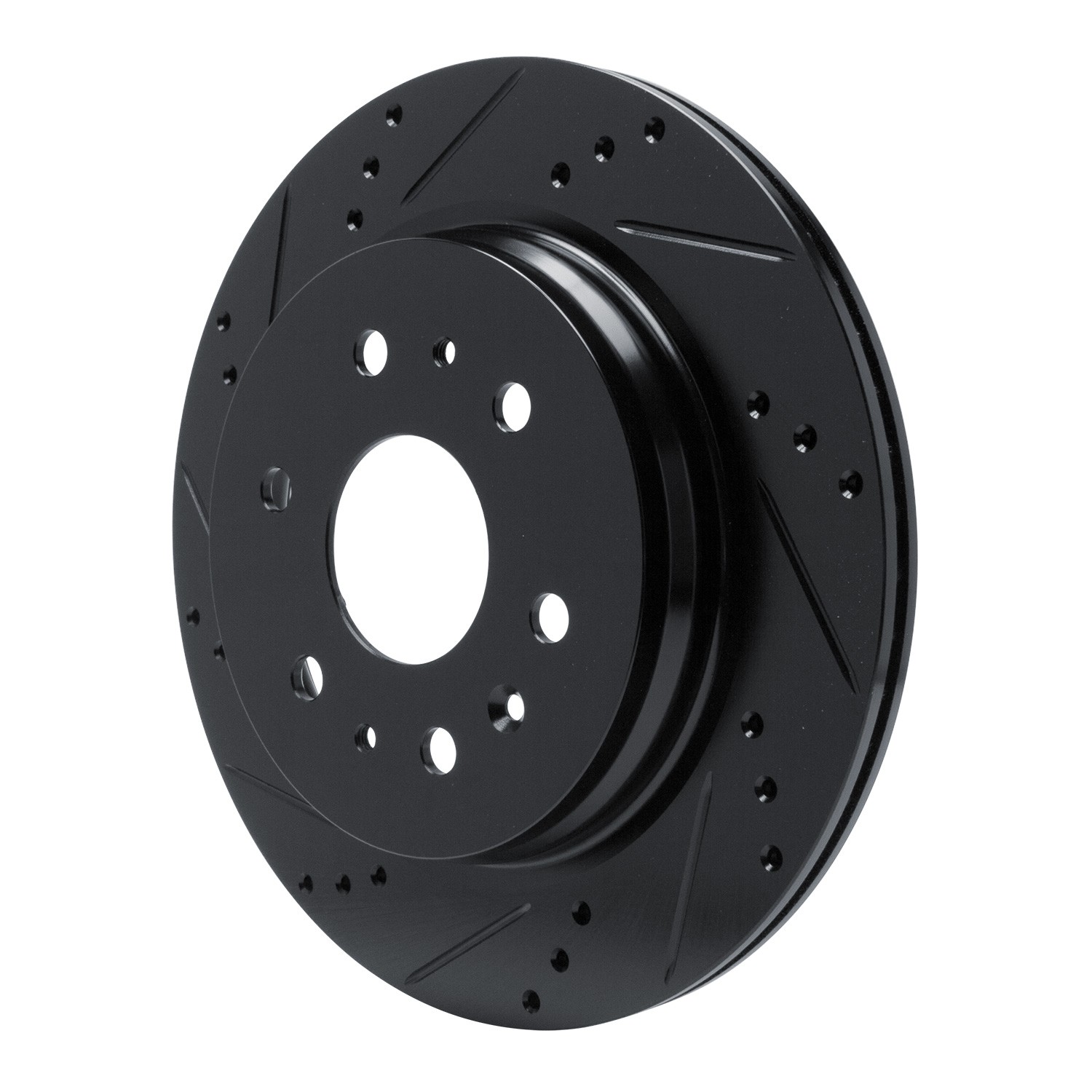 DYN 633-47081L DFC Brake Rotor - Drilled and Slotted - Black
