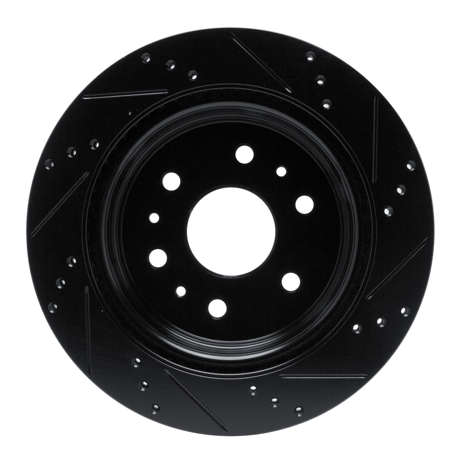 DYN 633-47081L DFC Brake Rotor - Drilled and Slotted - Black - Image 2