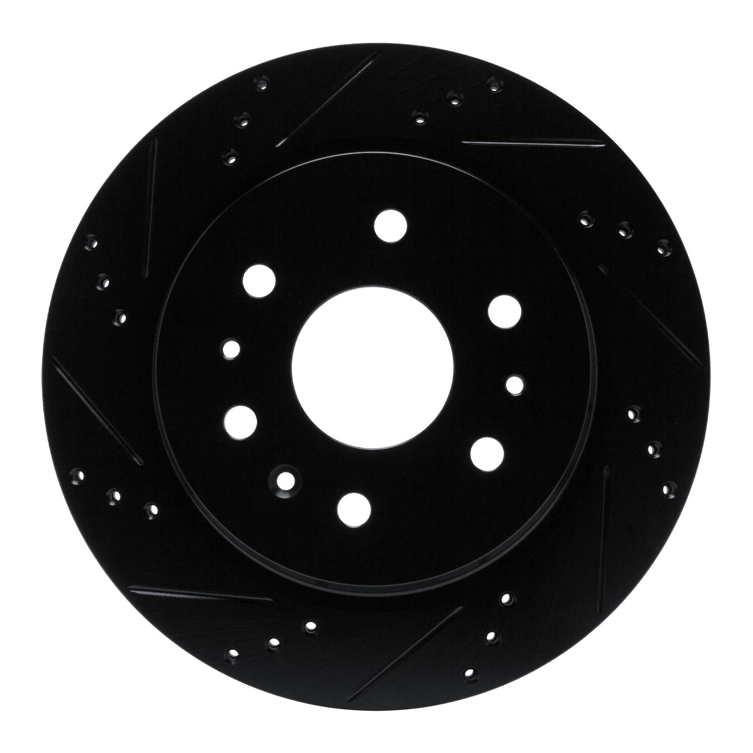 DYN 633-47081L DFC Brake Rotor - Drilled and Slotted - Black - Image 3