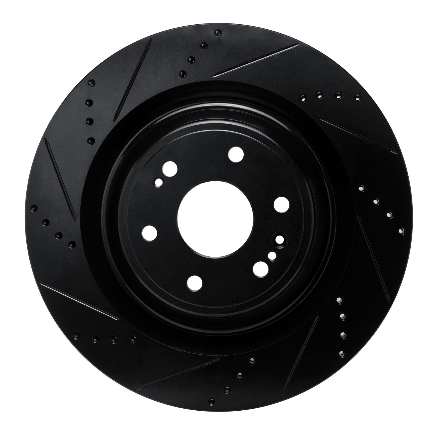 DYN 633-47086L DFC Brake Rotor - Drilled and Slotted - Black - Image 3