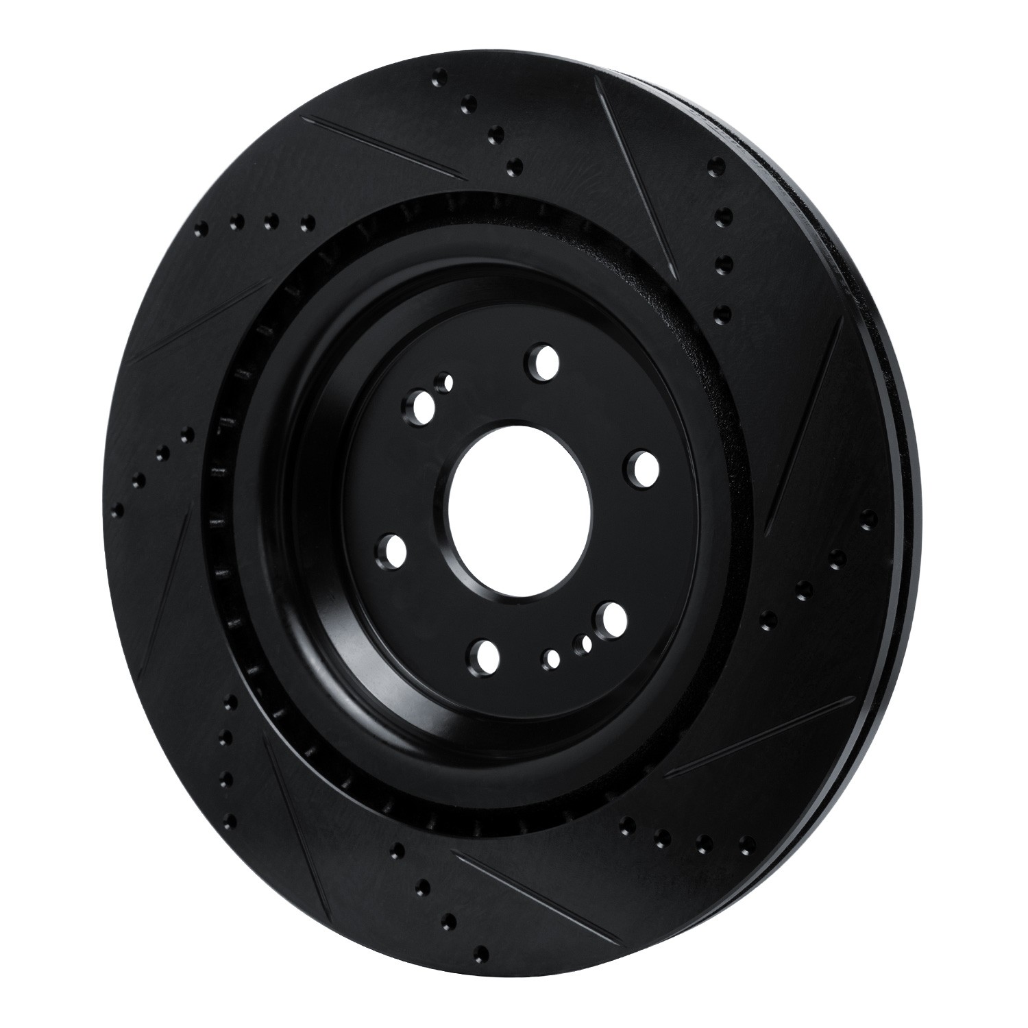 DYN 633-47086L DFC Brake Rotor - Drilled and Slotted - Black - Image 5