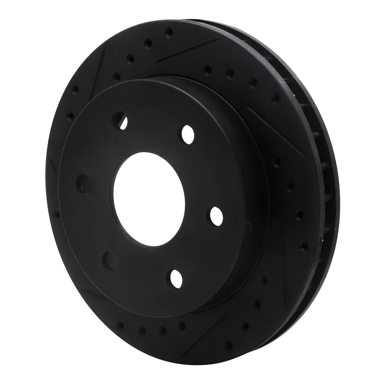 DYN 633-48008L DFC Brake Rotor - Drilled and Slotted - Black