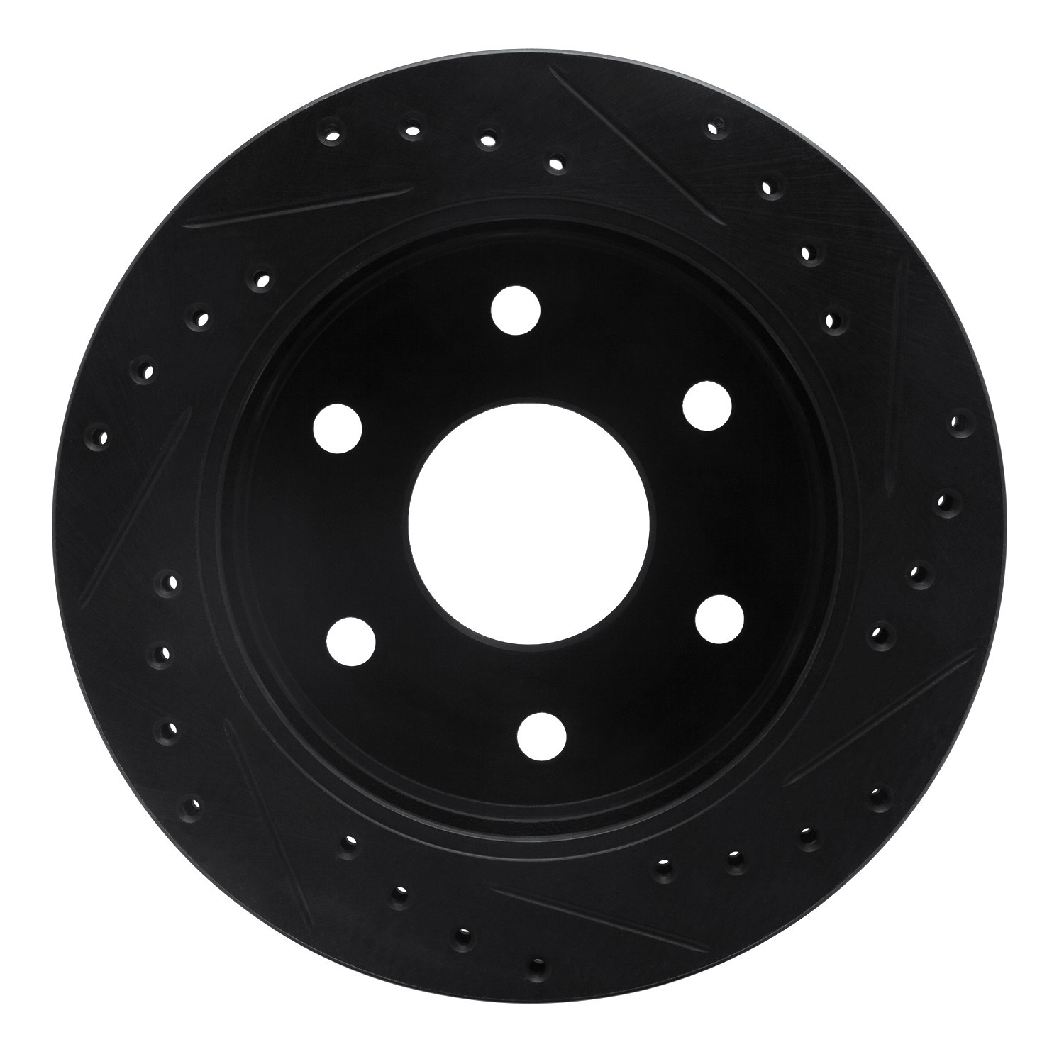 DYN 633-48008L DFC Brake Rotor - Drilled and Slotted - Black - Image 2