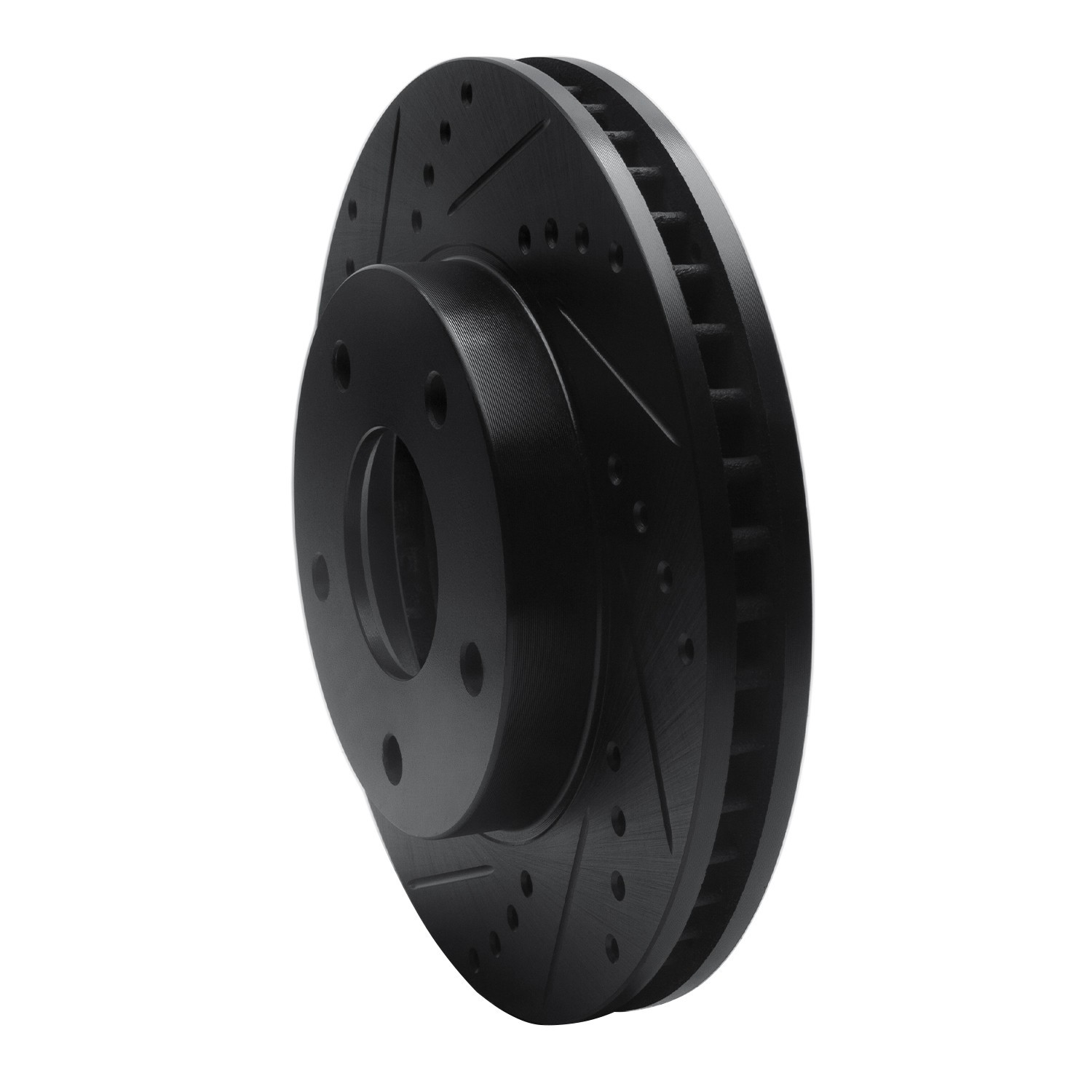 DYN 633-48034L DFC Brake Rotor - Drilled and Slotted - Black