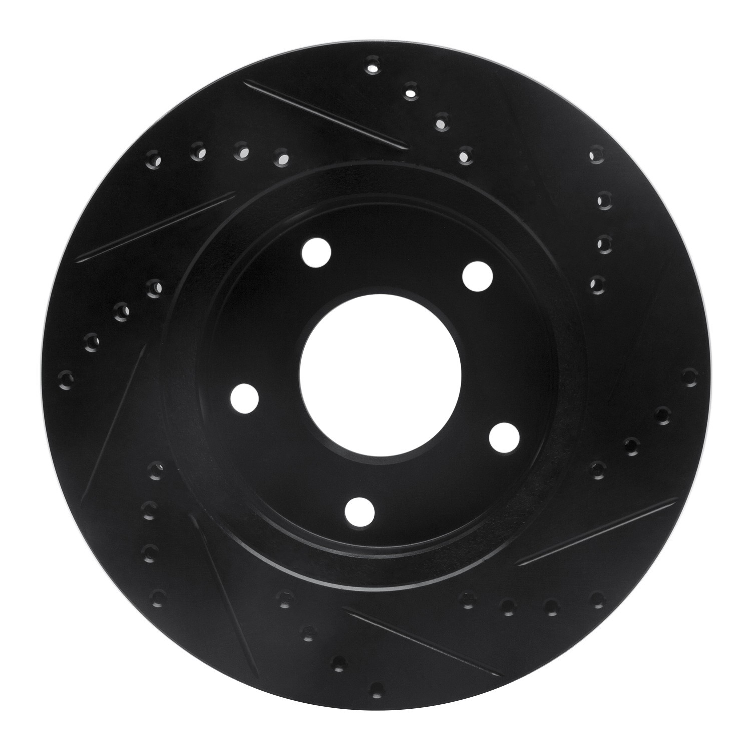 DYN 633-48034L DFC Brake Rotor - Drilled and Slotted - Black - Image 2