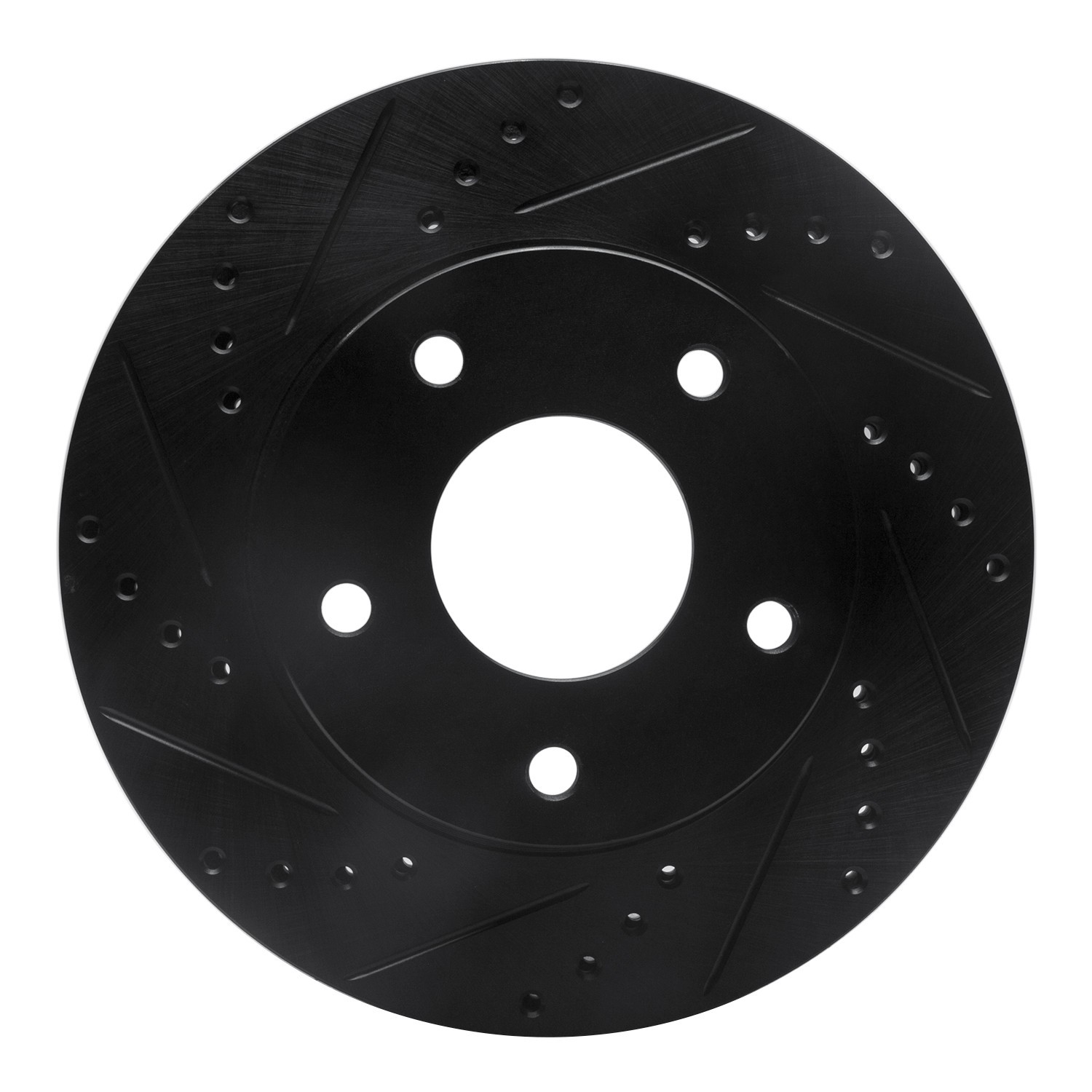 DYN 633-48034L DFC Brake Rotor - Drilled and Slotted - Black - Image 3