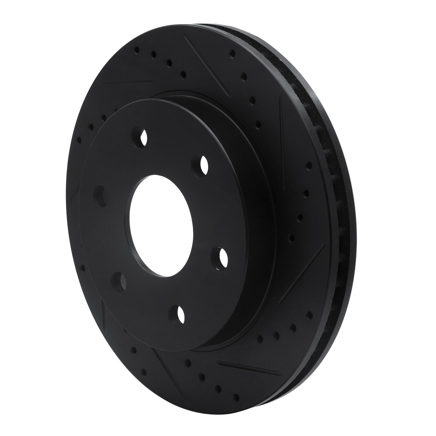 DYN 633-48036R DFC Brake Rotor - Drilled and Slotted - Black
